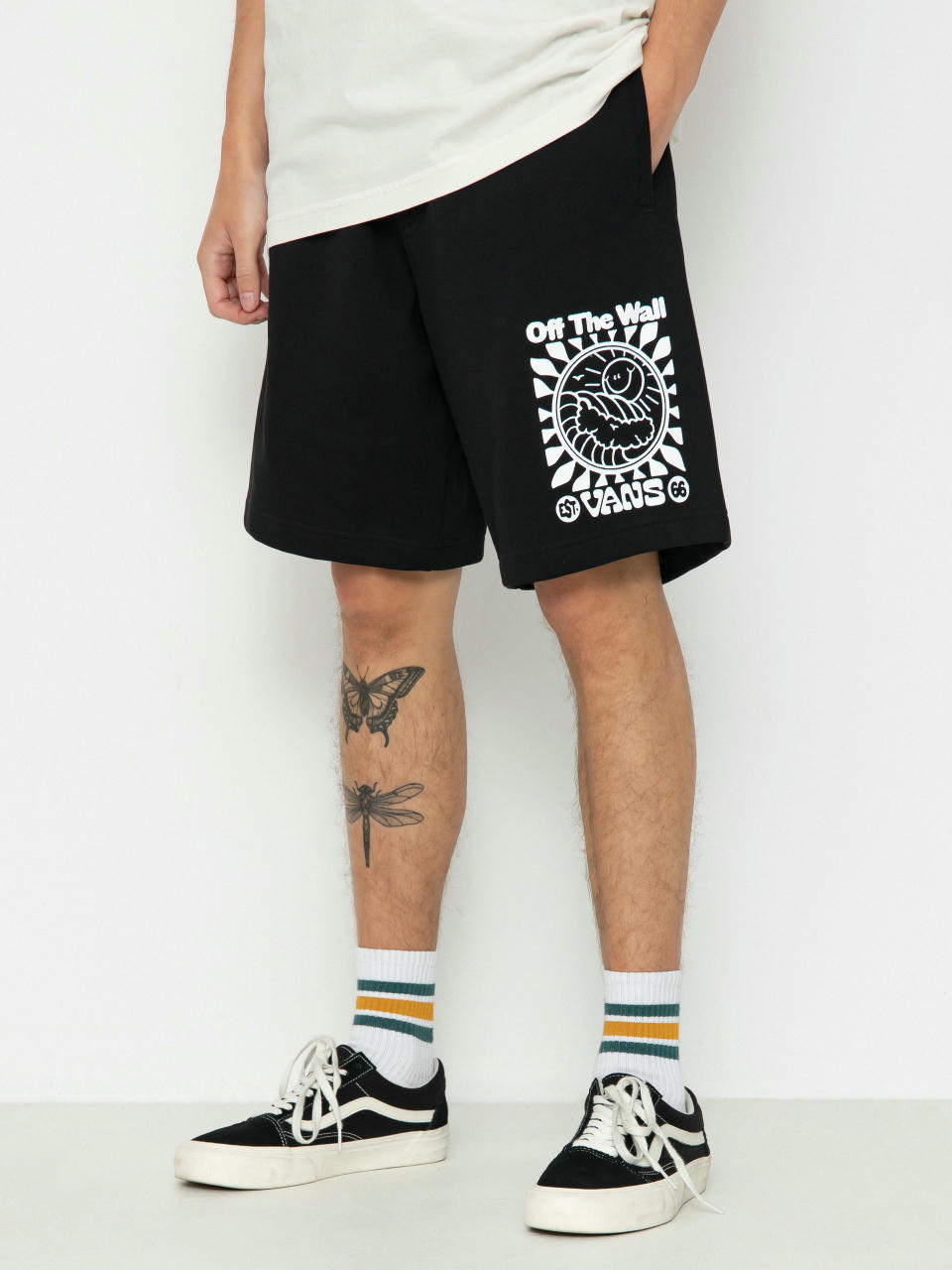 Szorty Vans Smiling Sun Relaxed Fleece (black)