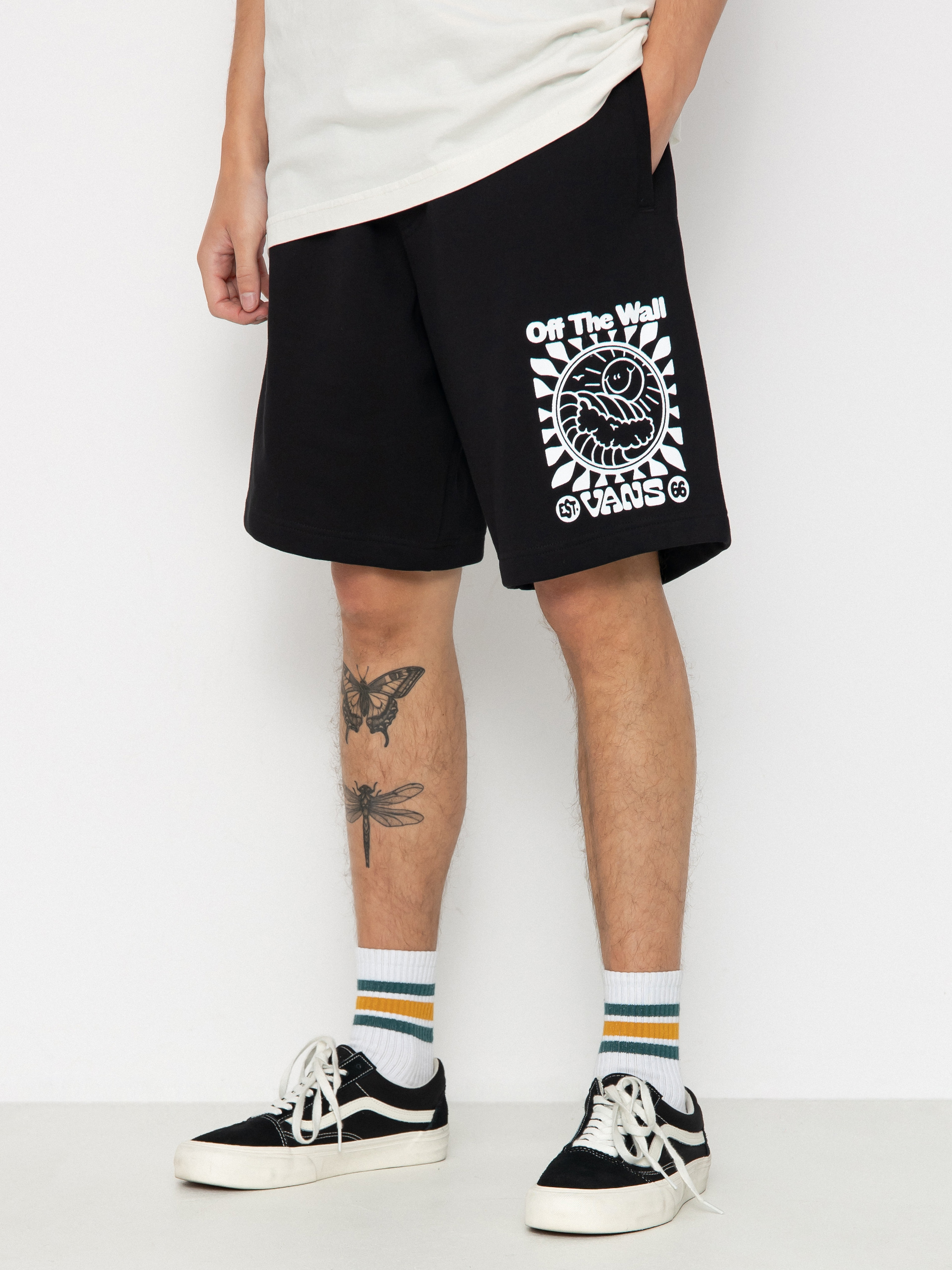 Szorty Vans Smiling Sun Relaxed Fleece (black)