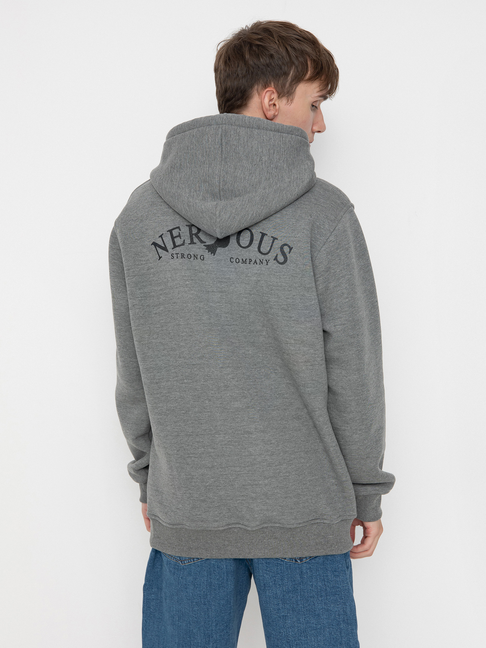 Bluza z kapturem Stussy Basic Logo Hood HD - szary (grey heather)