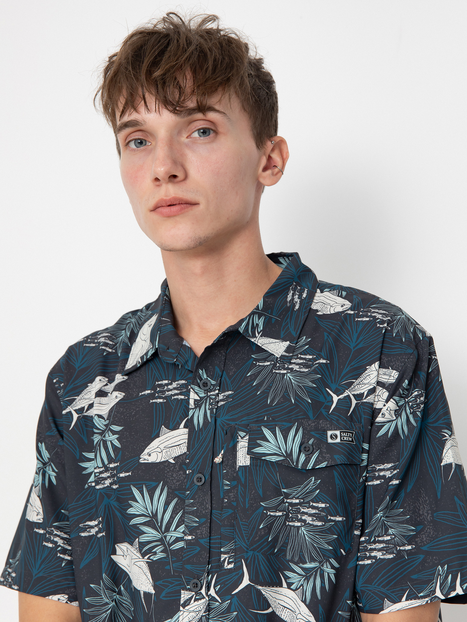 Koszula Salty Crew Feeding Frenzy Uv (midnight)