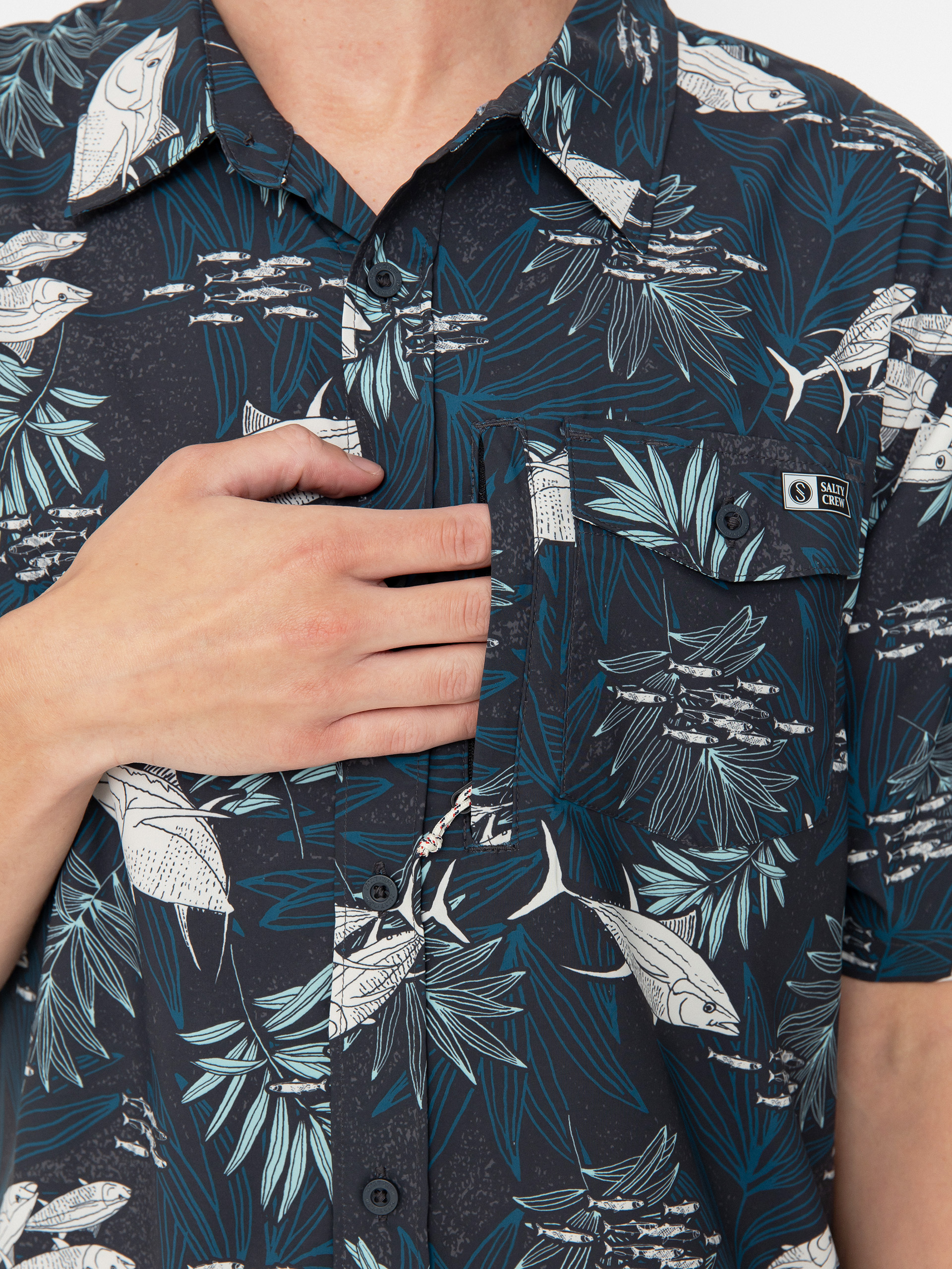 Koszula Salty Crew Feeding Frenzy Uv (midnight)