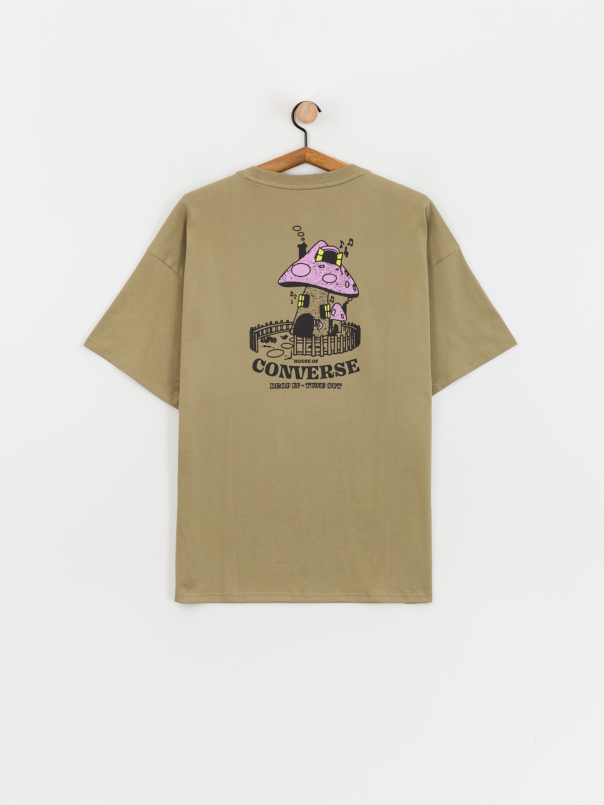T-shirt Converse Mushroom House (olive/white)