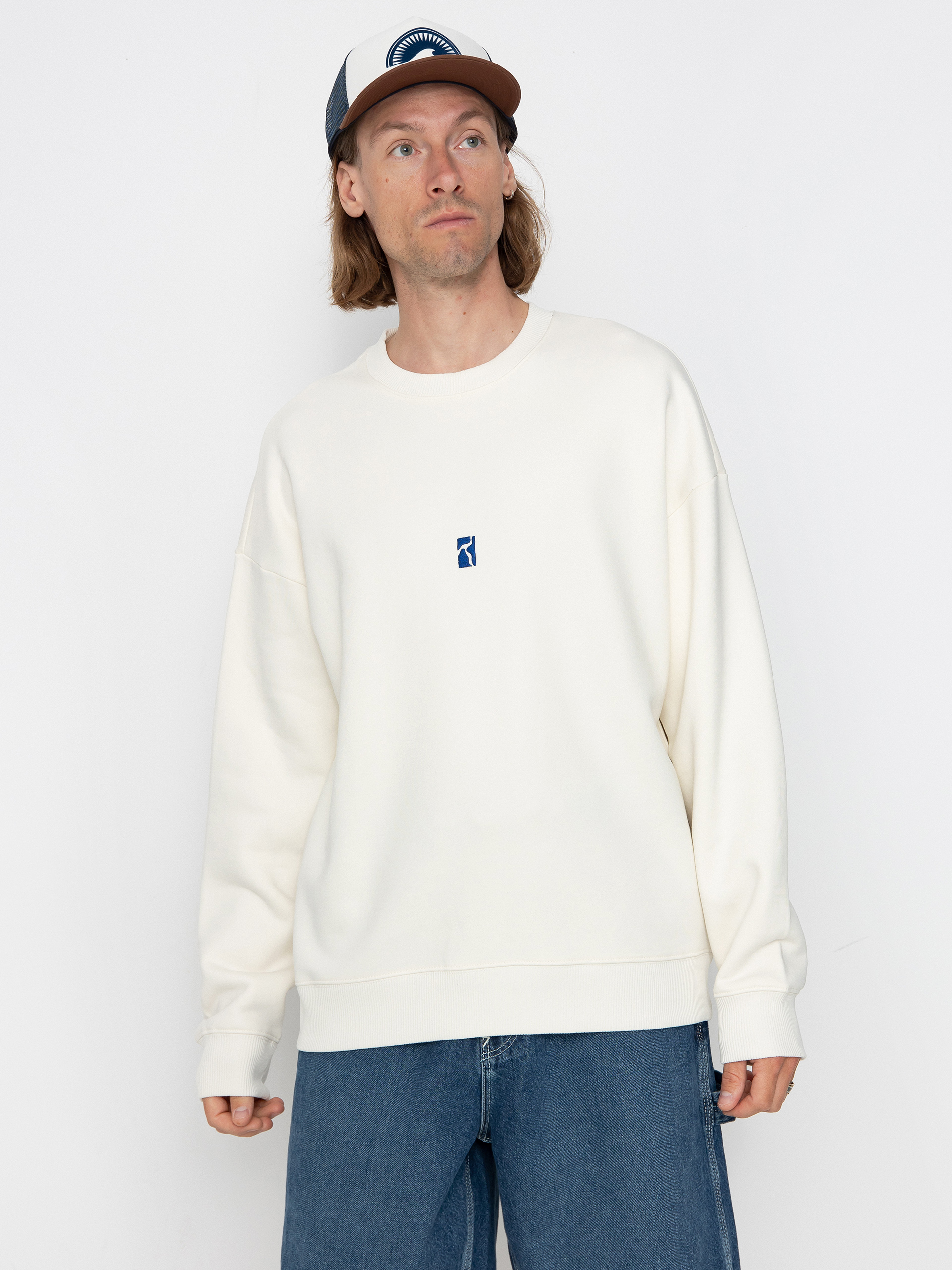 Bluza Poetic Collective Strokes Crewneck (ivory)