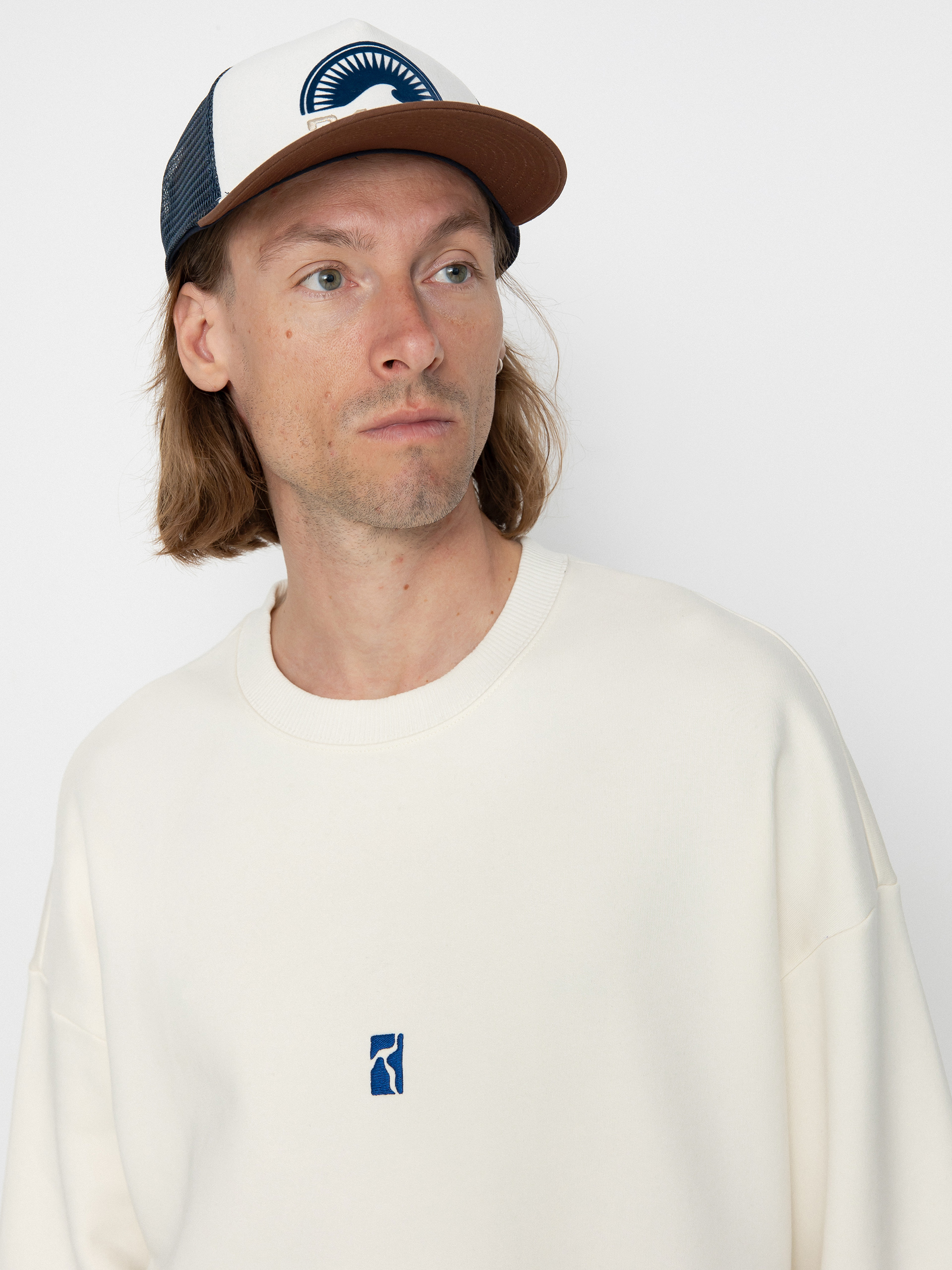 Bluza Poetic Collective Strokes Crewneck (ivory)