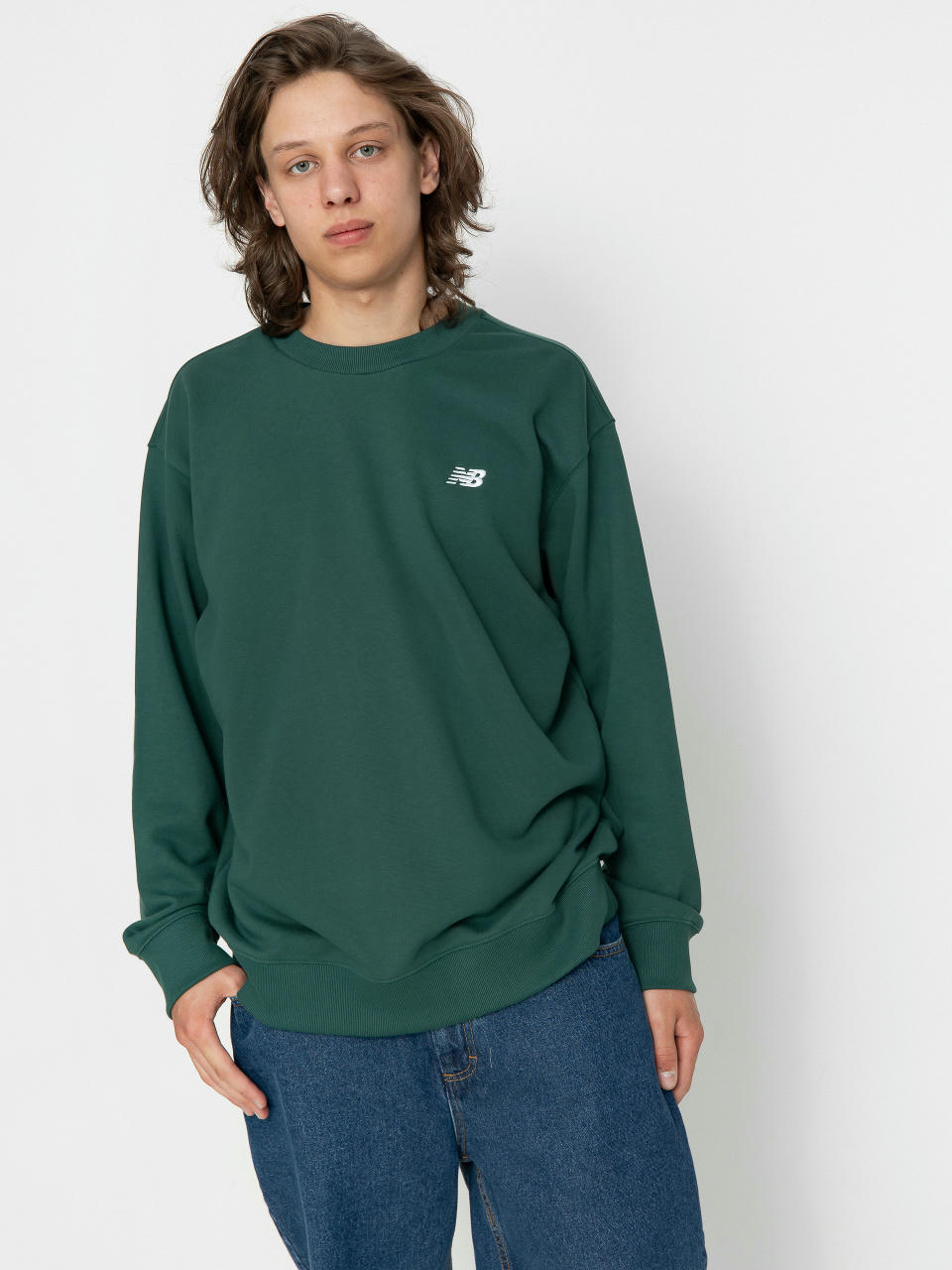 Bluza New Balance Small Logo French Terry (night green)