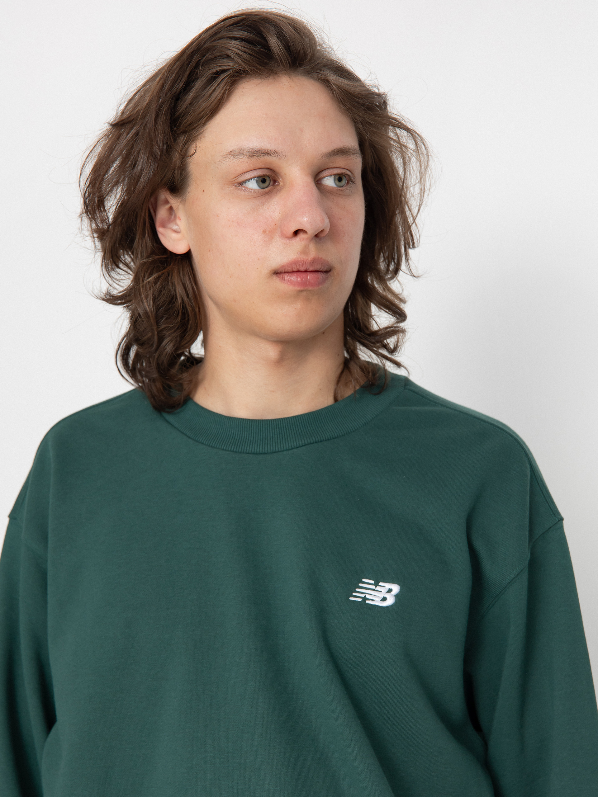 Bluza New Balance Small Logo French Terry (night green)