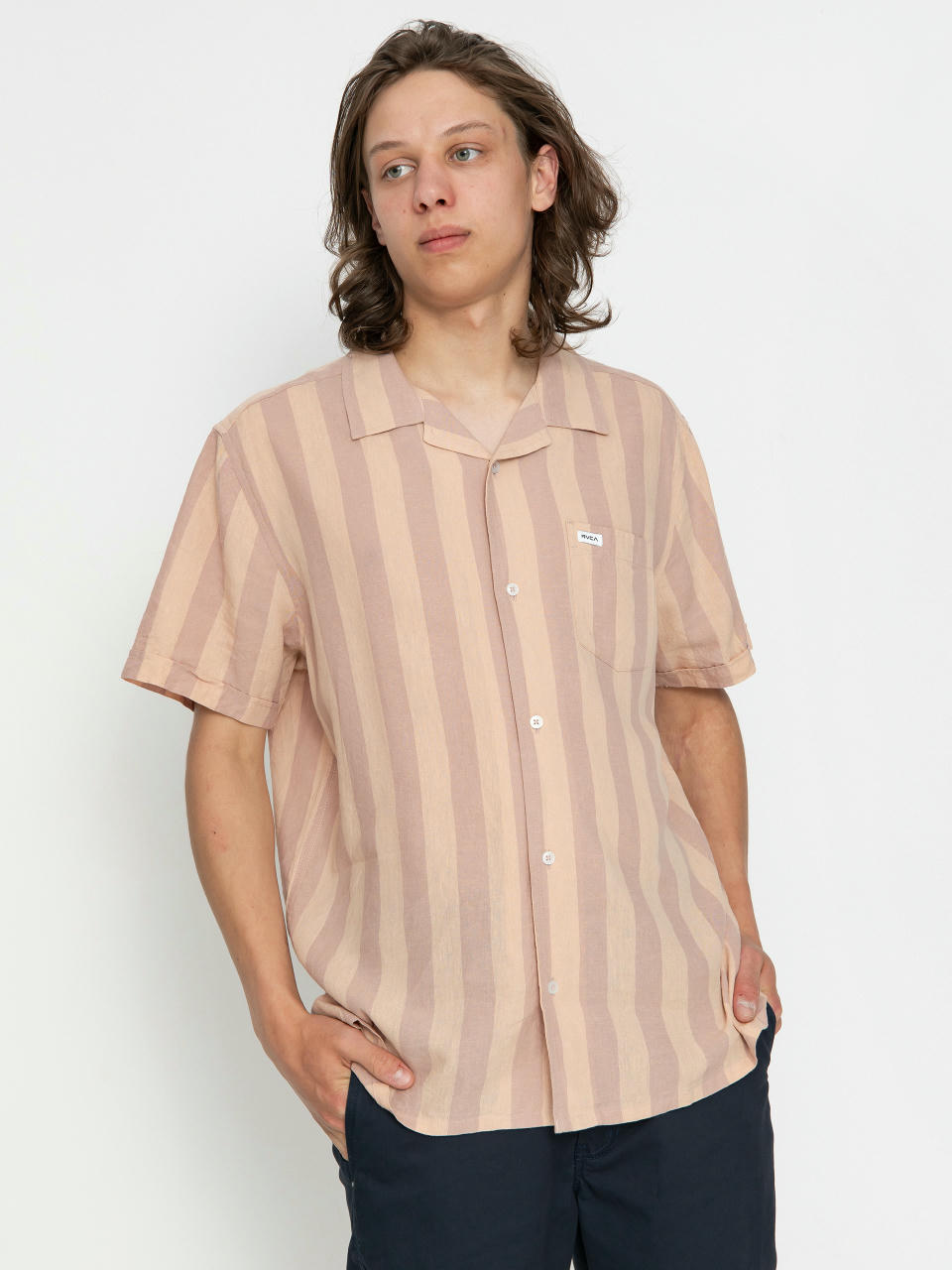 Koszula RVCA Love Stripe (palomino grey)