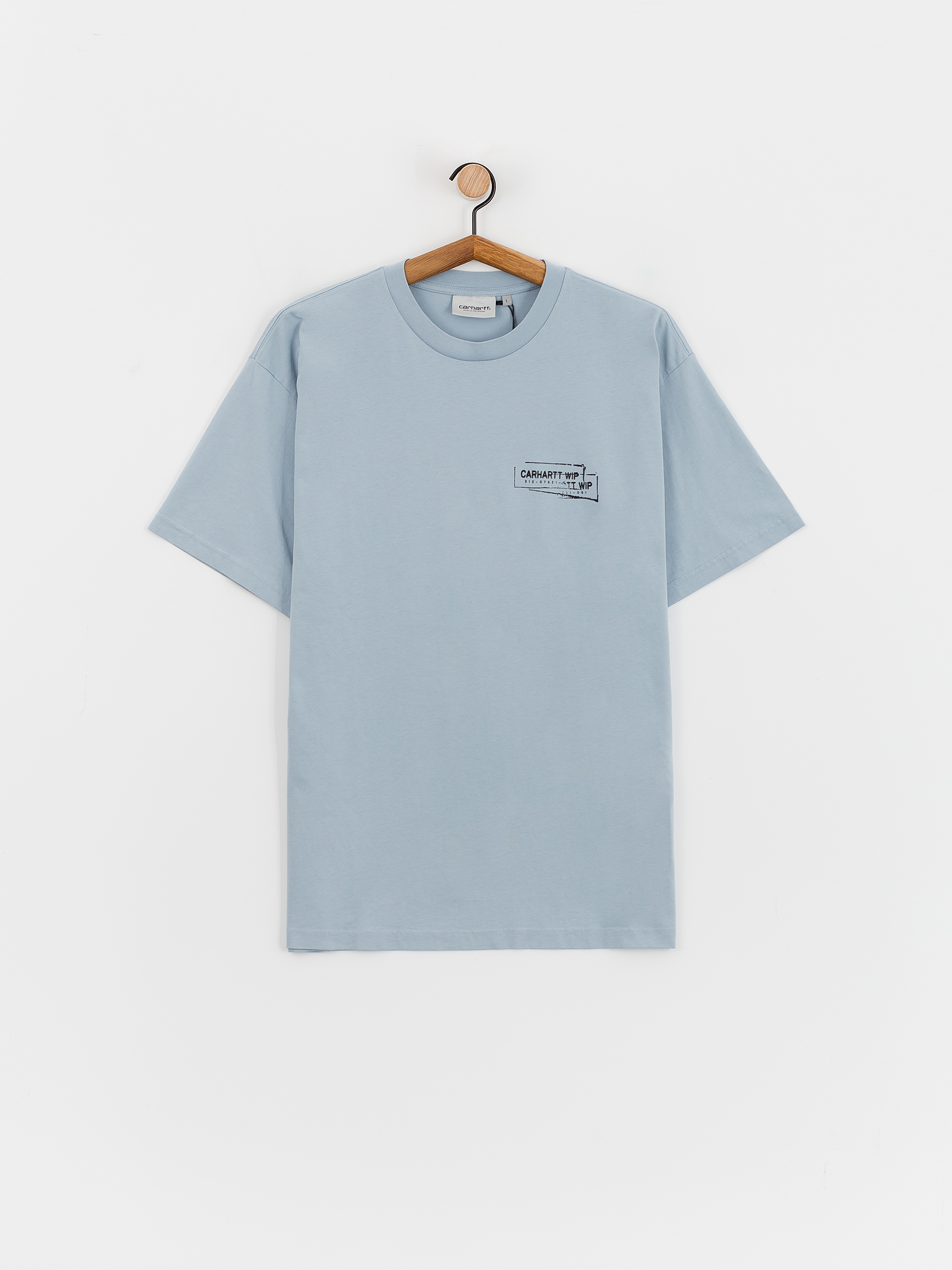 T-shirt Carhartt WIP Stamp (misty sky/black)