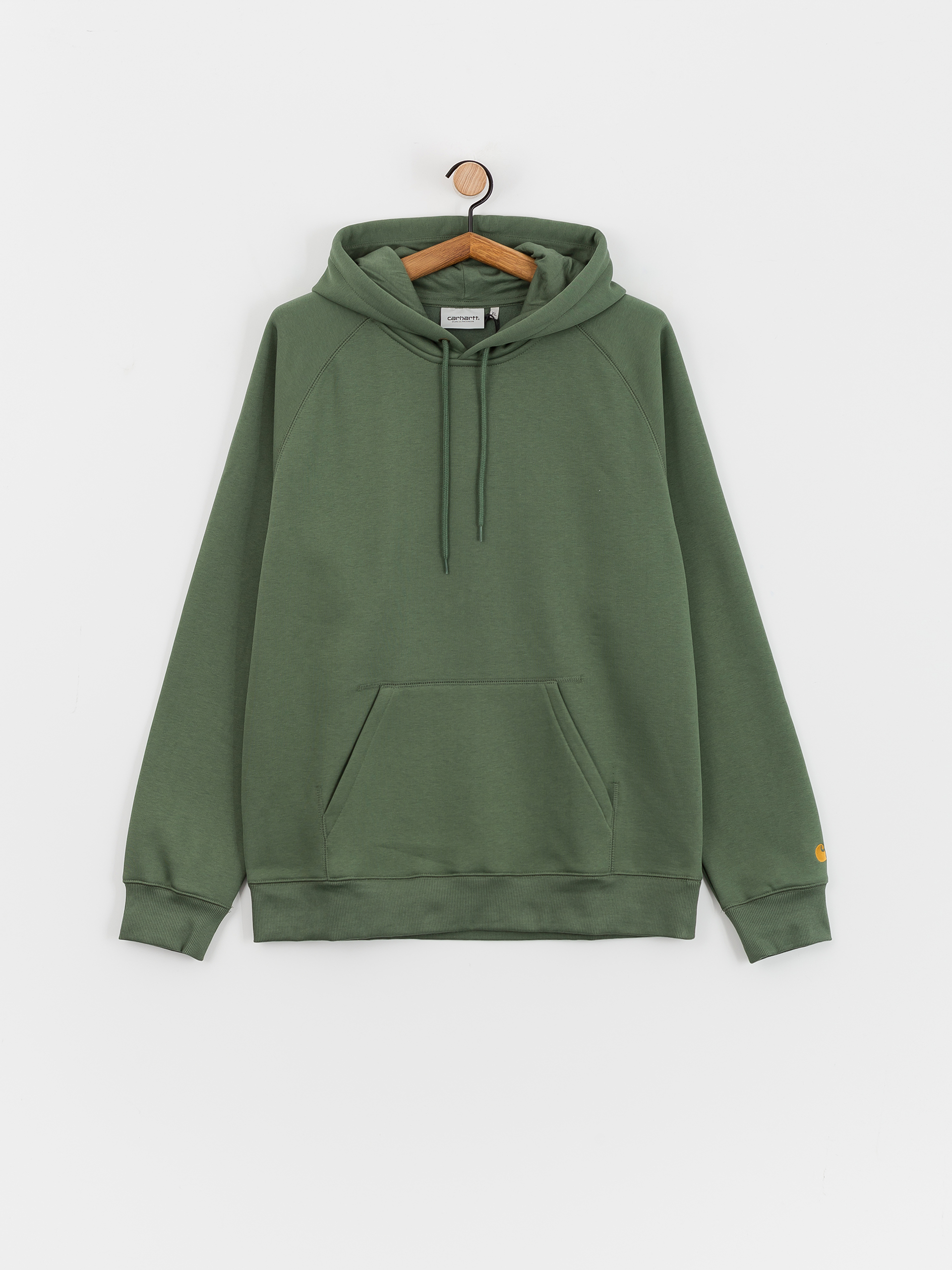 Bluza z kapturem Carhartt WIP Chase HD (duck green/gold)