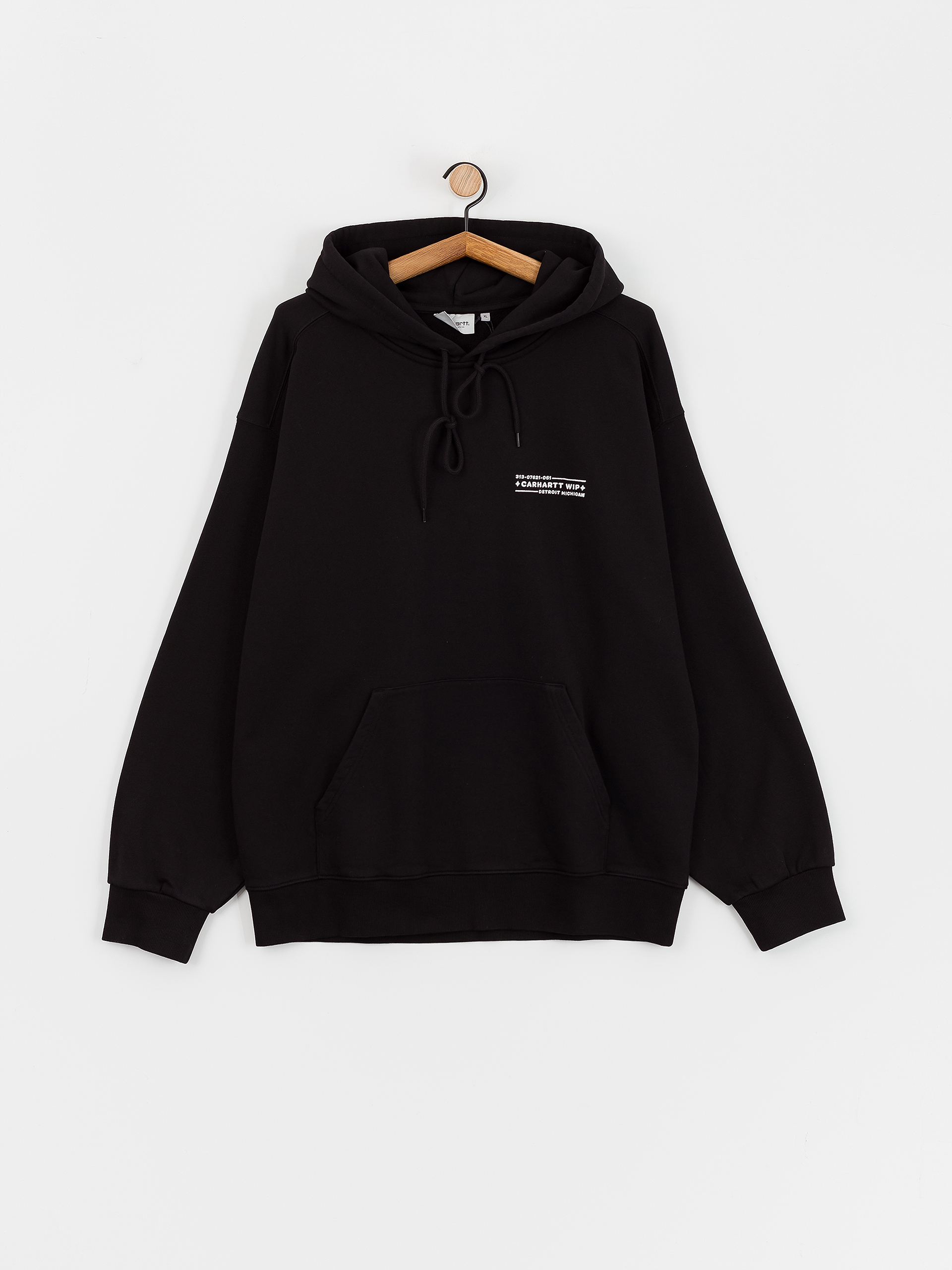 Bluza z kapturem Carhartt WIP Stamp HD (black/white)