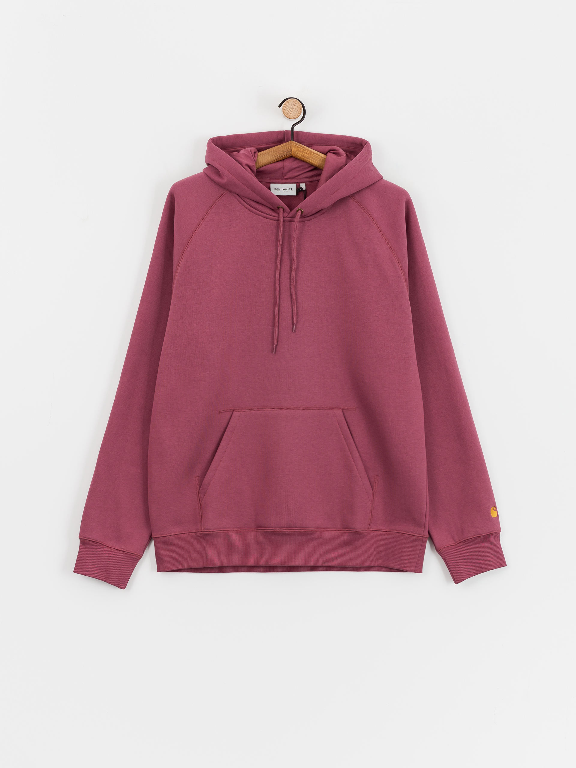 Bluza z kapturem Carhartt WIP Chase HD (dusty fuchsia/gold)