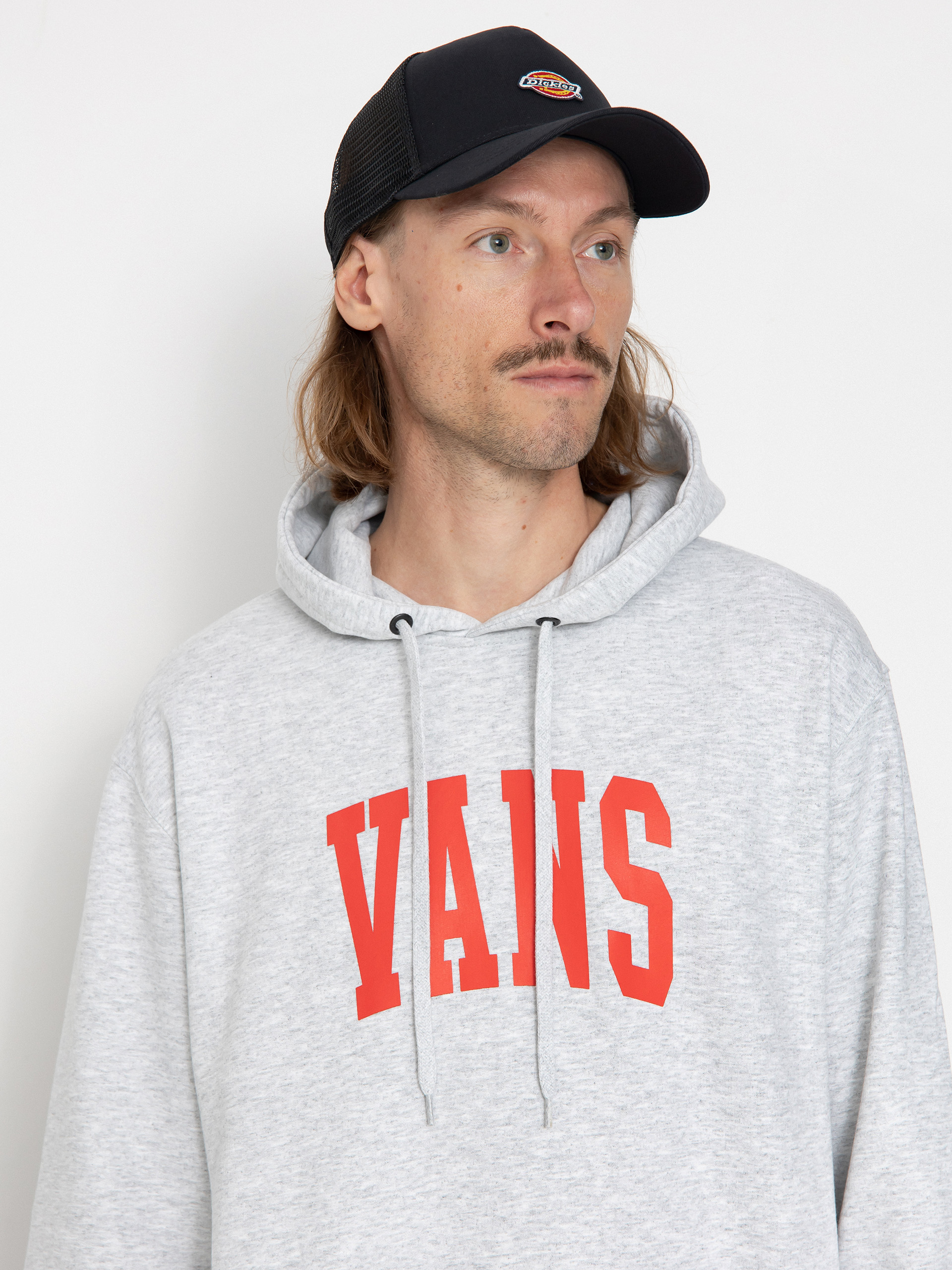 Bluza z kapturem Vans Arched HD (light grey heather)