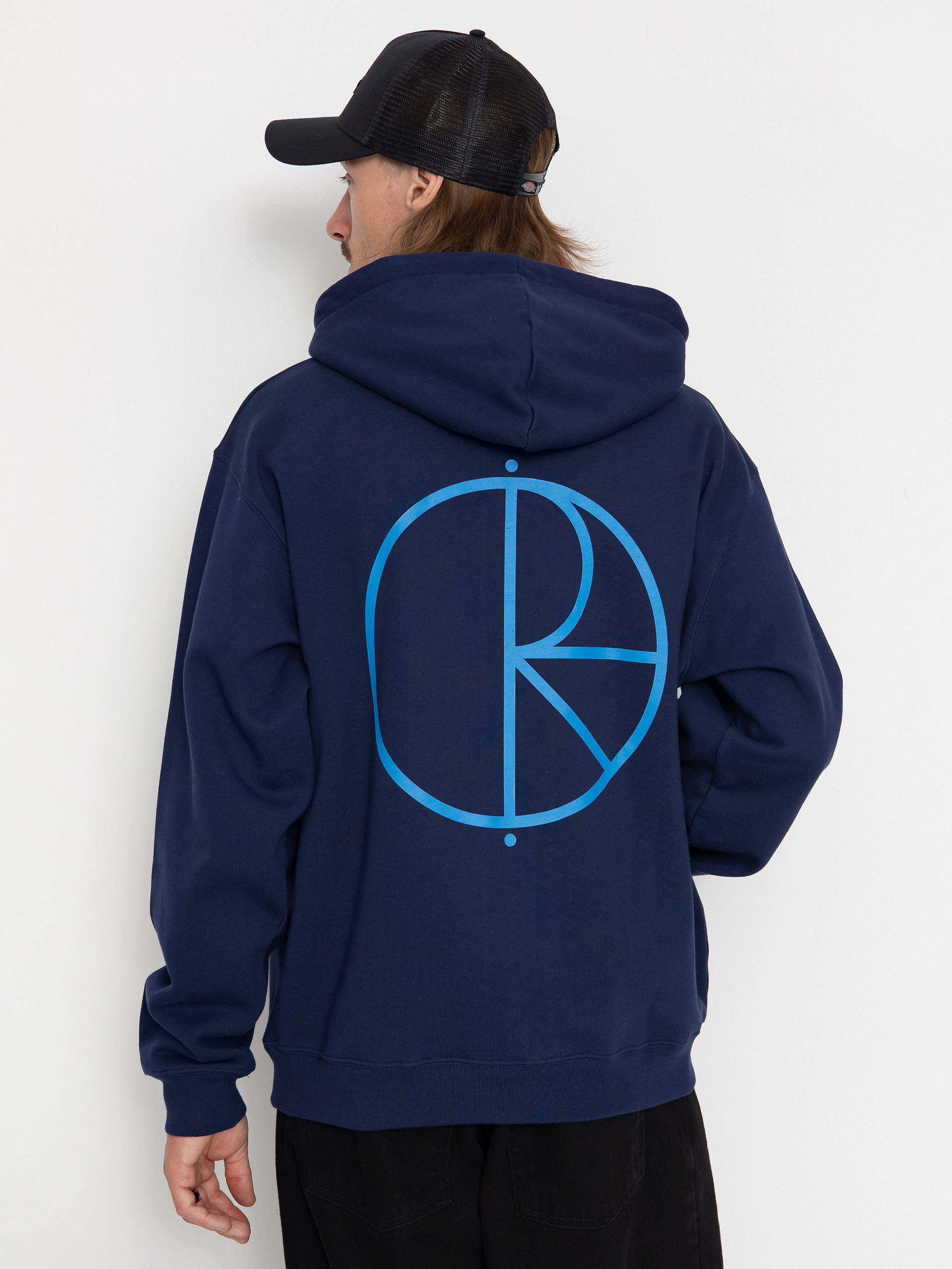 Bluza z kapturem Polar Skate Dave Hoodie Stroke Logo HD (dark blue)