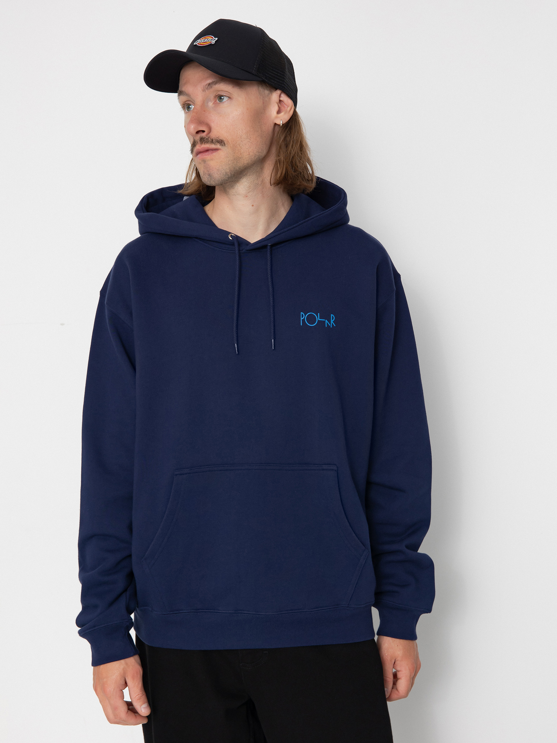 Bluza z kapturem Polar Skate Dave Hoodie Stroke Logo HD (dark blue)