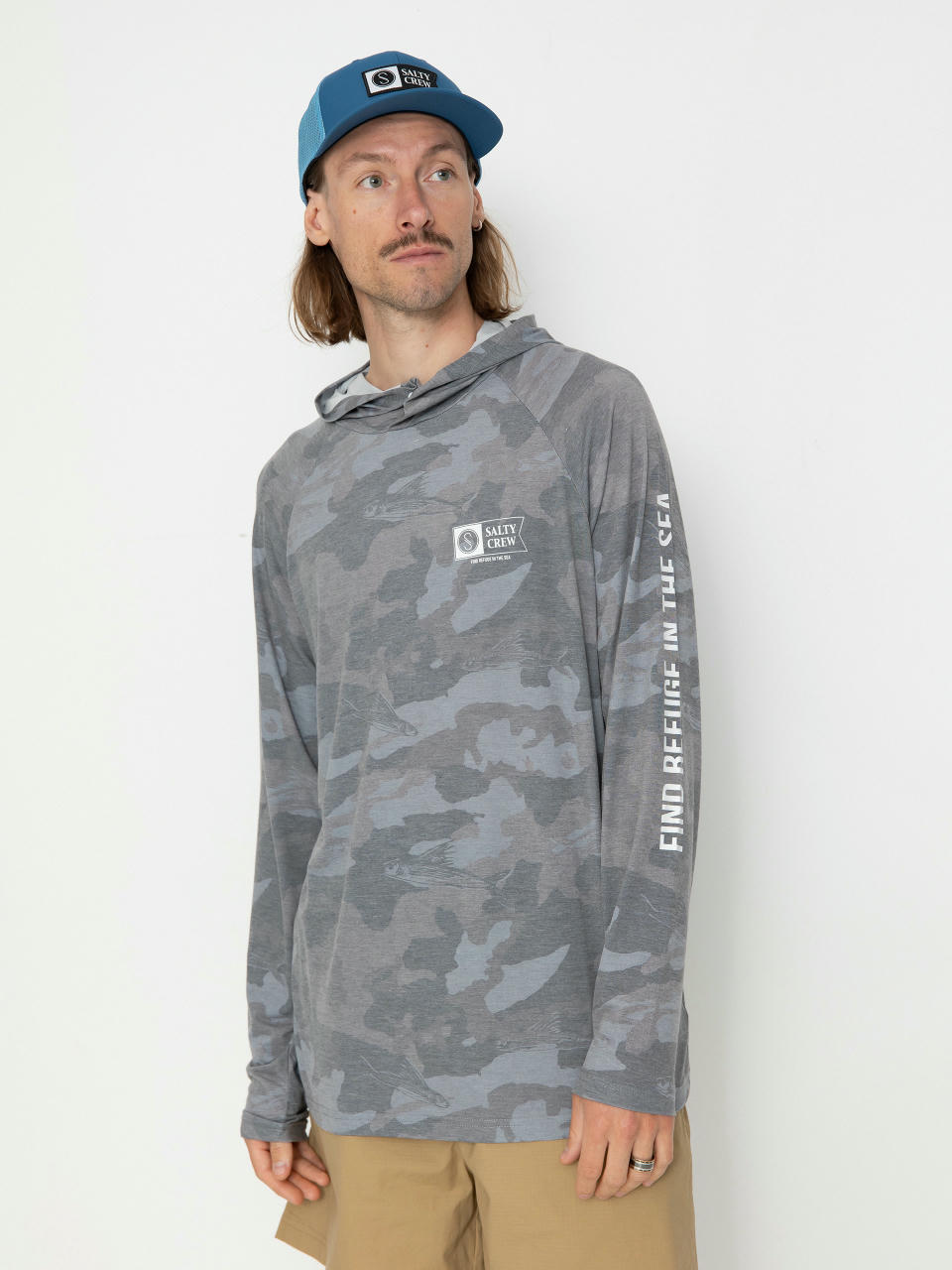 Bluza z kapturem Salty Crew Mariner HD (black camo)