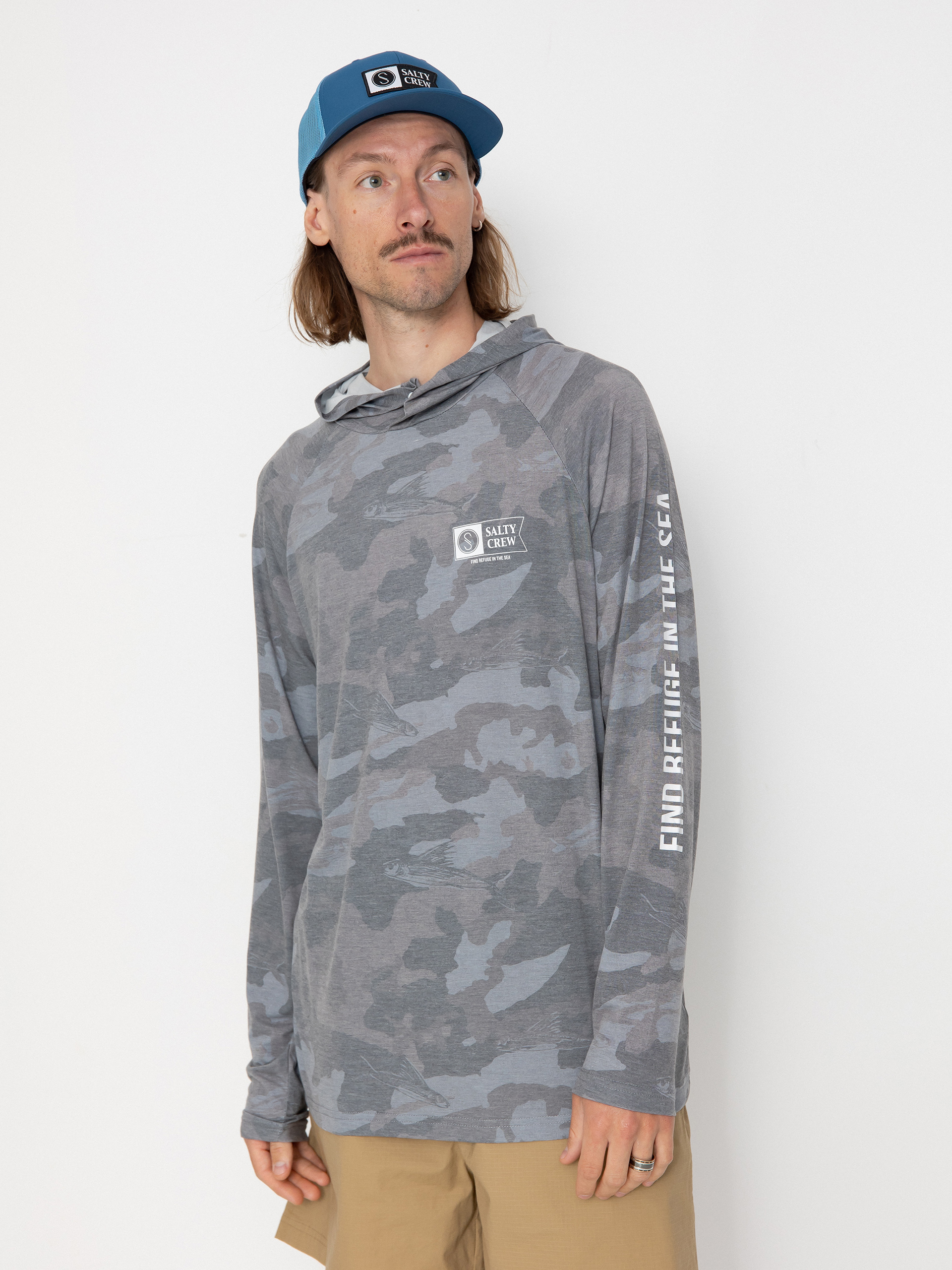 Bluza z kapturem Salty Crew Mariner HD (black camo)