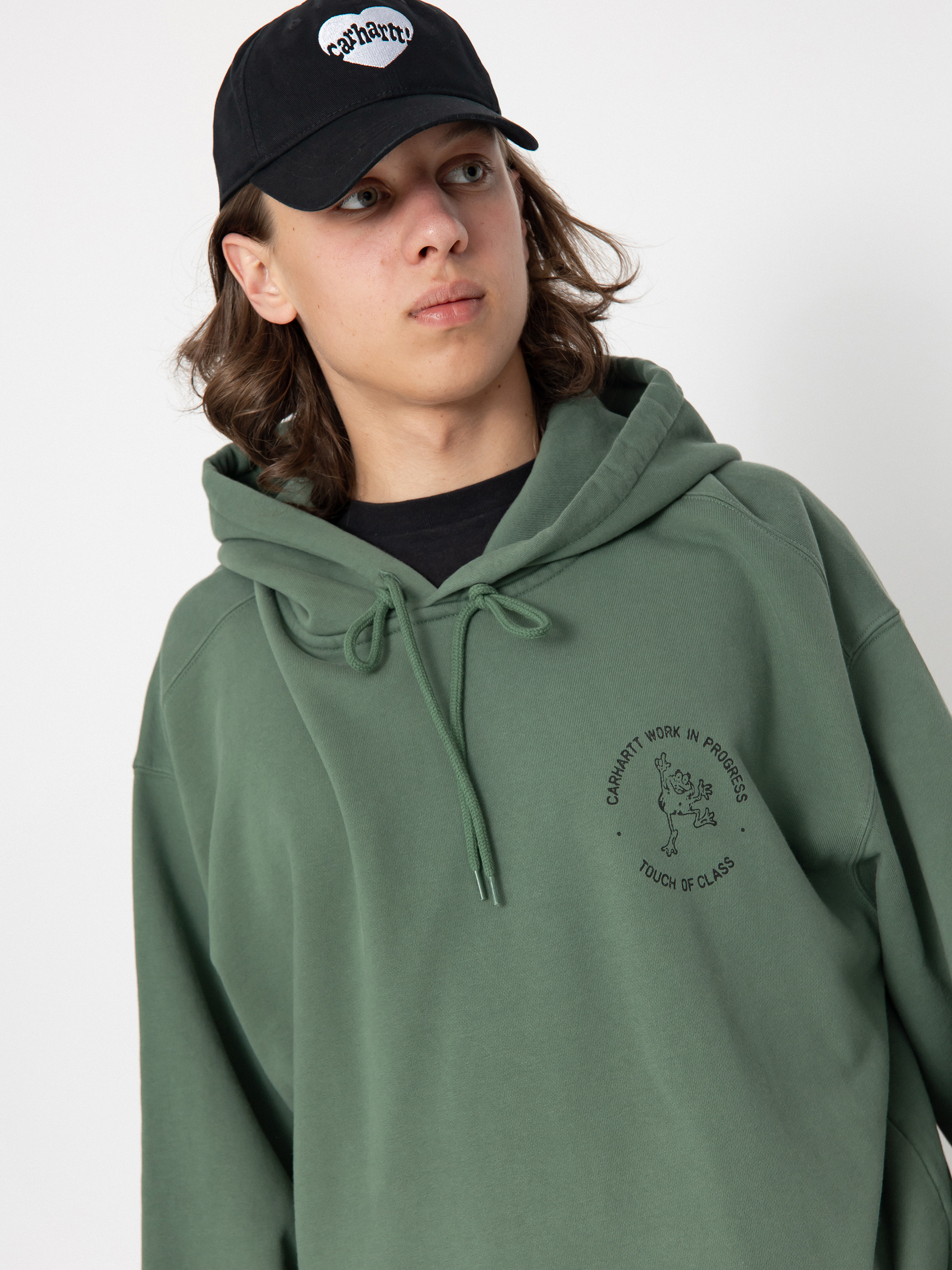 Bluza z kapturem Carhartt WIP Stamp HD (duck green/black)