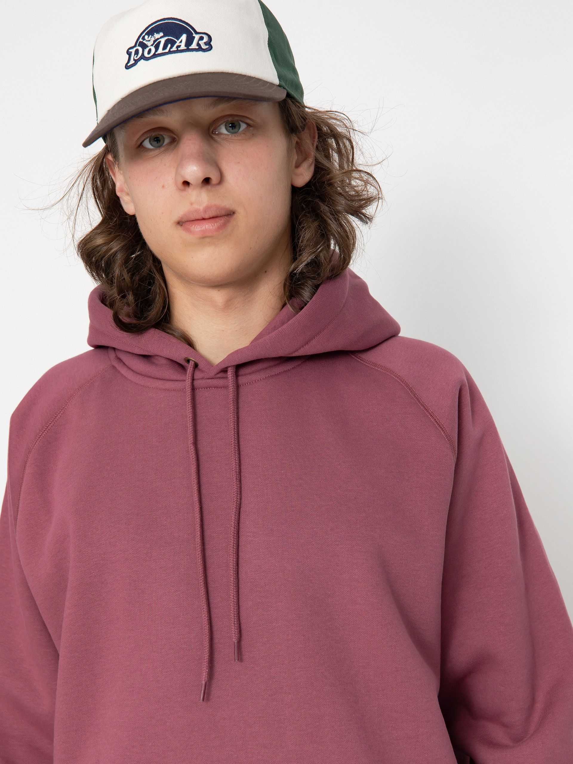 Bluza z kapturem Carhartt WIP Chase HD (dusty fuchsia/gold)