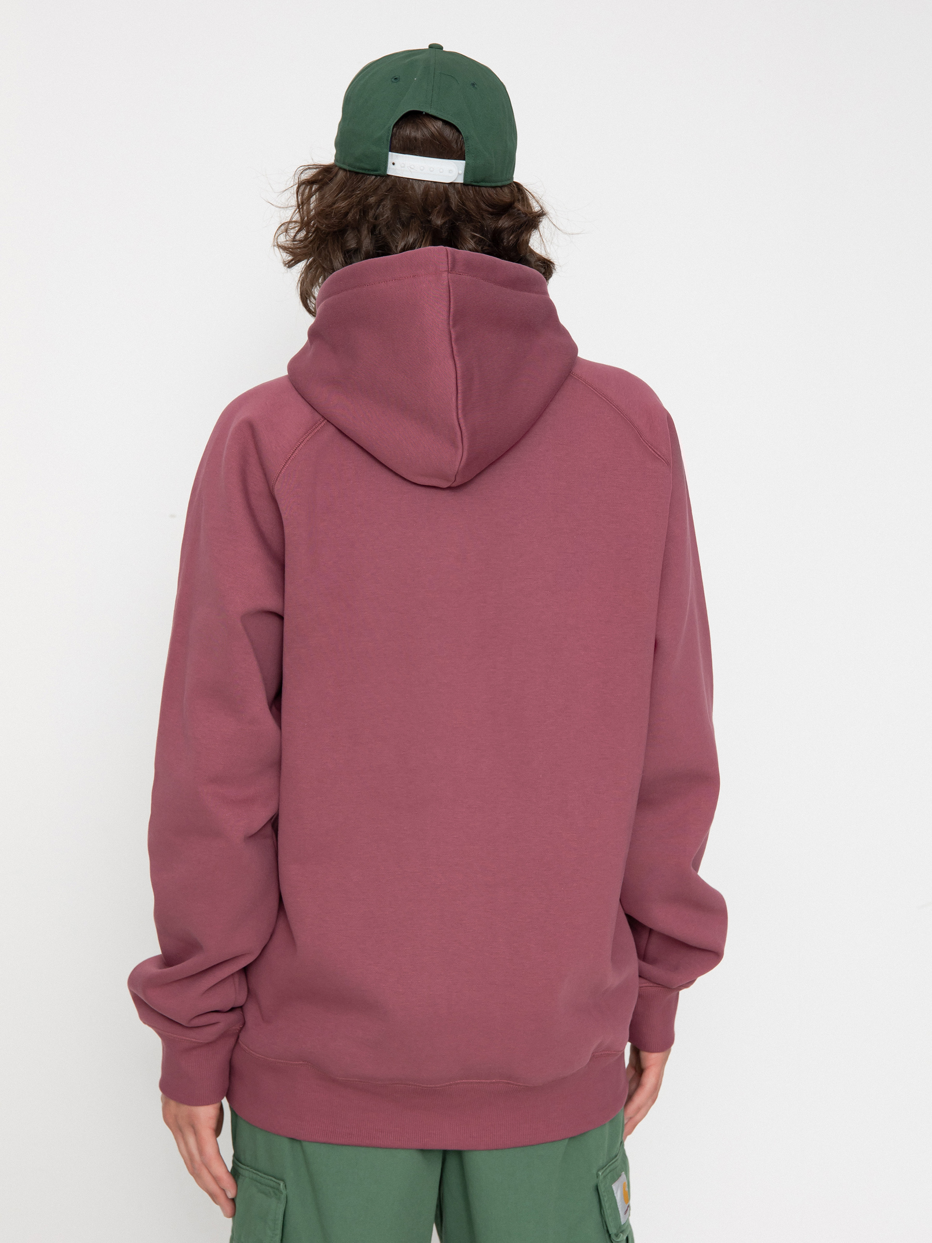Bluza z kapturem Carhartt WIP Chase HD (dusty fuchsia/gold)