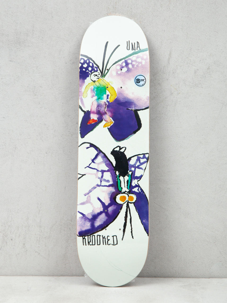 Deck Krooked Una Butterflies (white/purple)