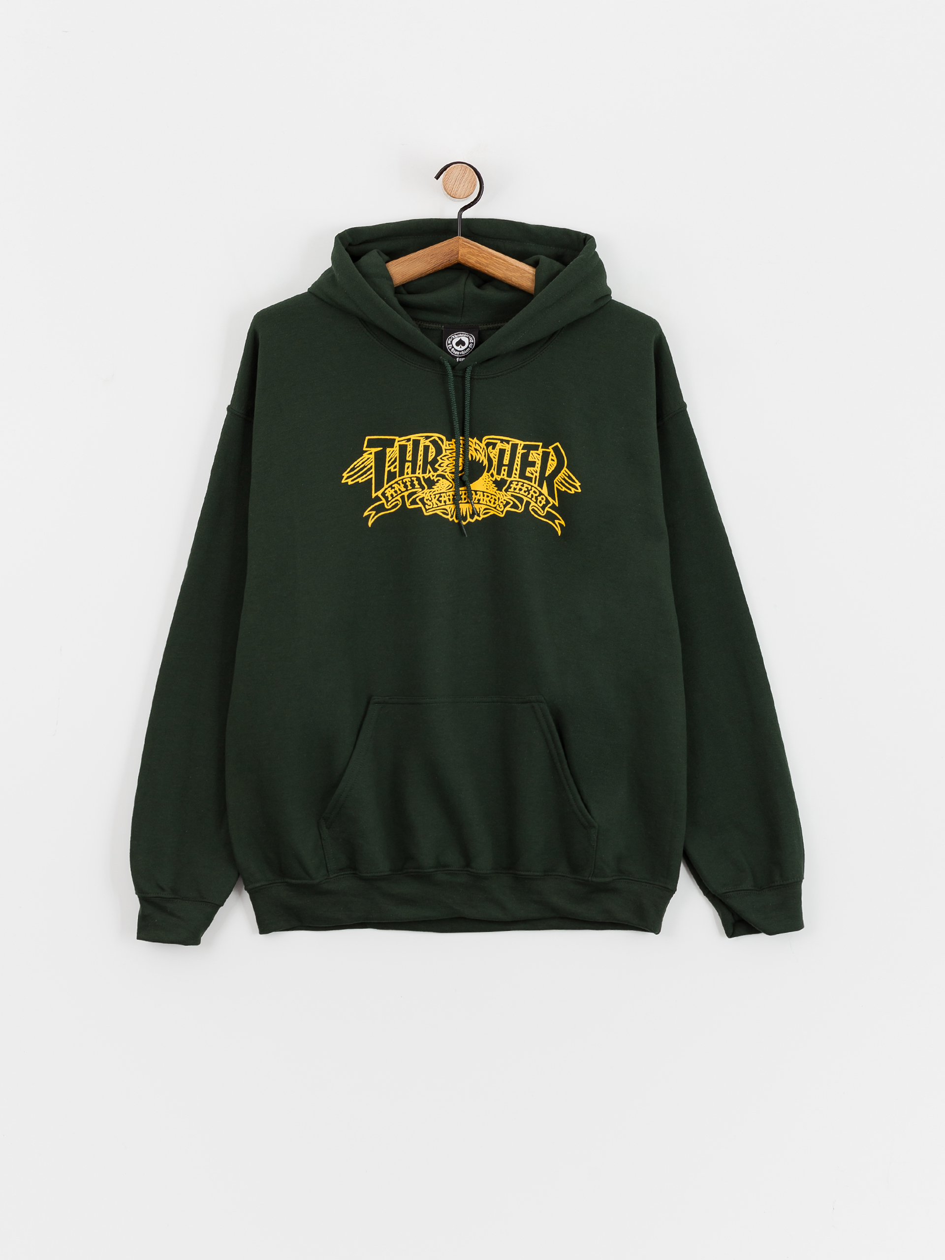 Bluza z kapturem Thrasher Mag Banner HD (forest green)