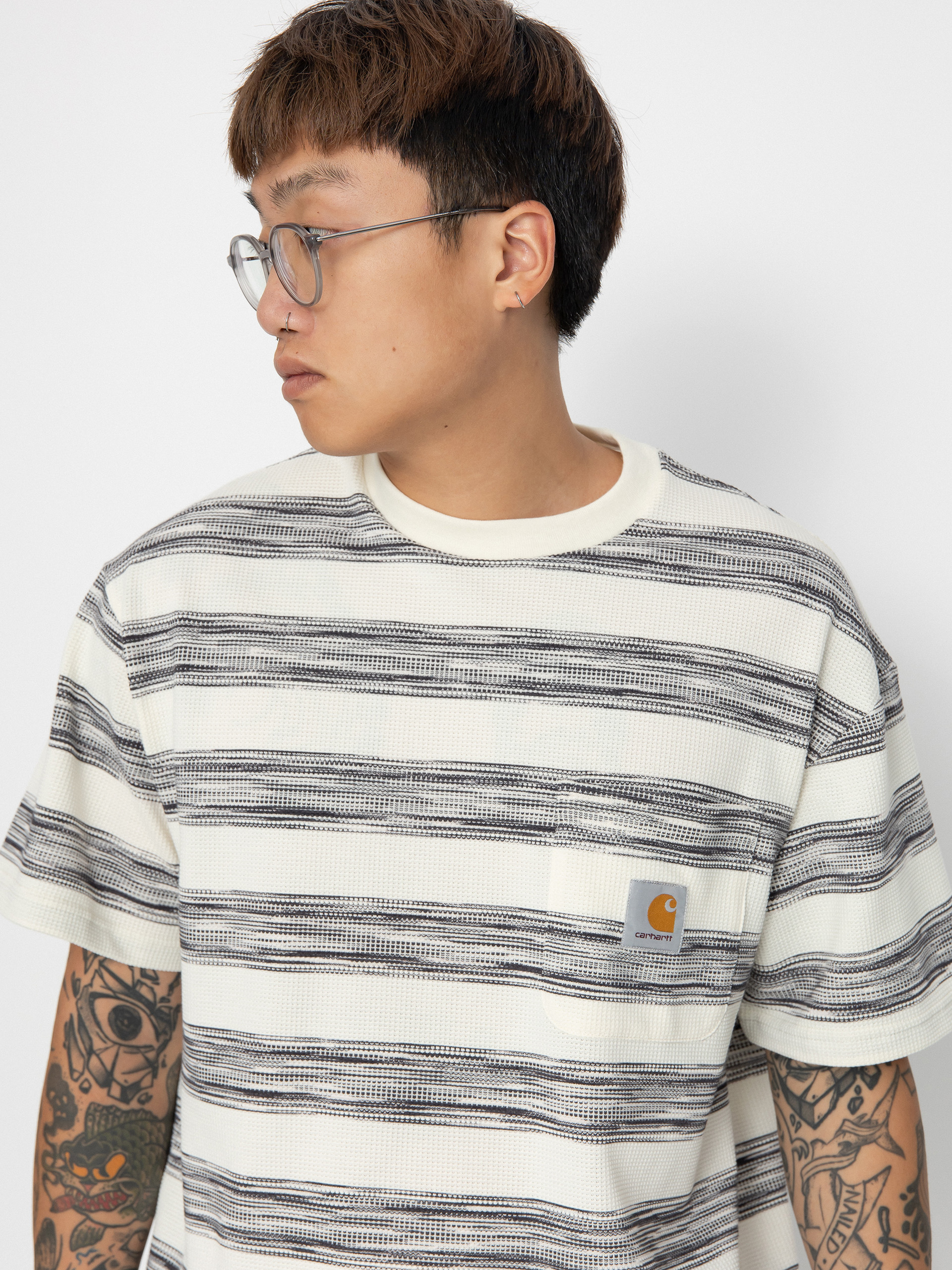 T-shirt Carhartt WIP Dodson Pocket (dodson stripe horizontal/natural)