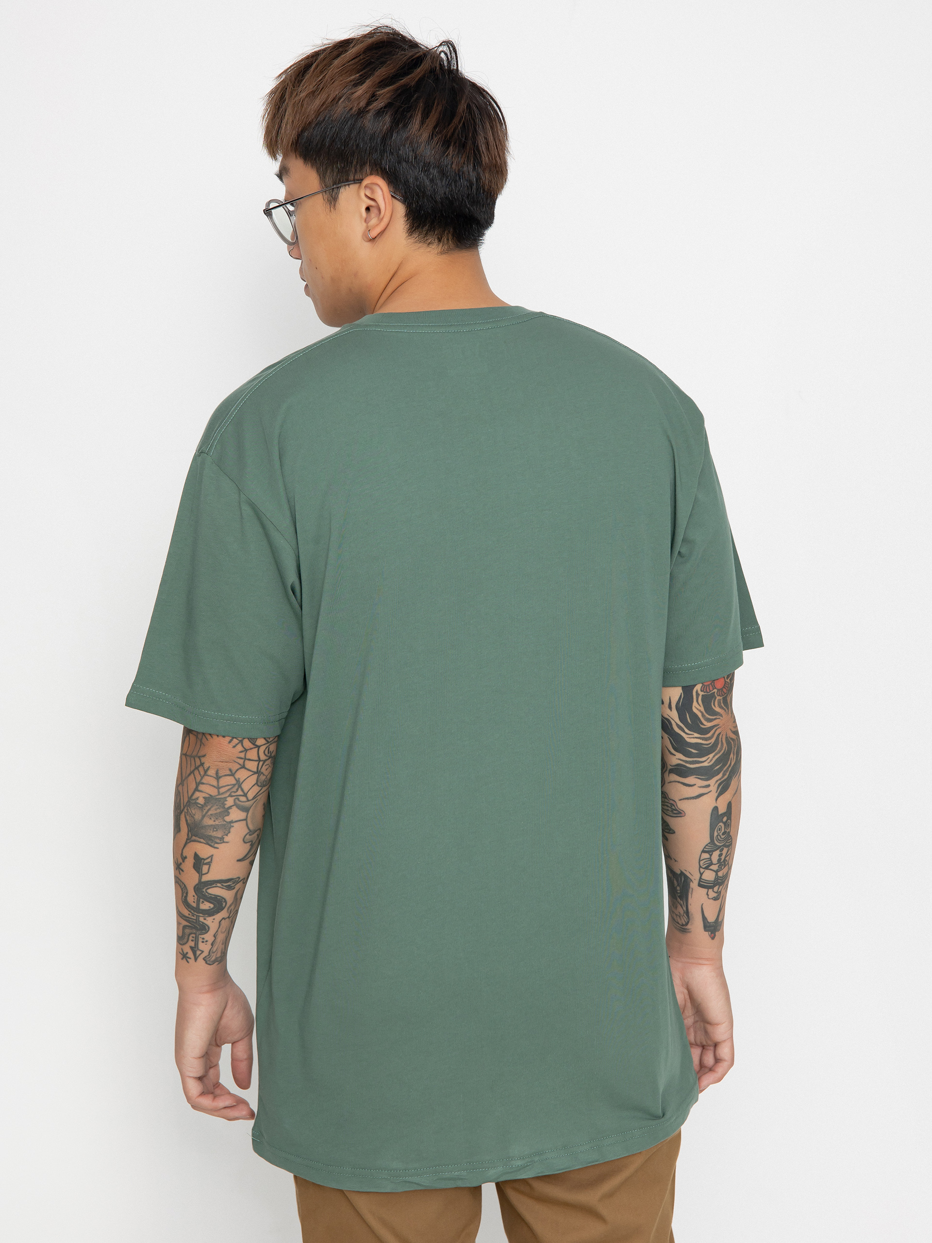 T-shirt Vans Left Chest Logo (dark forest)