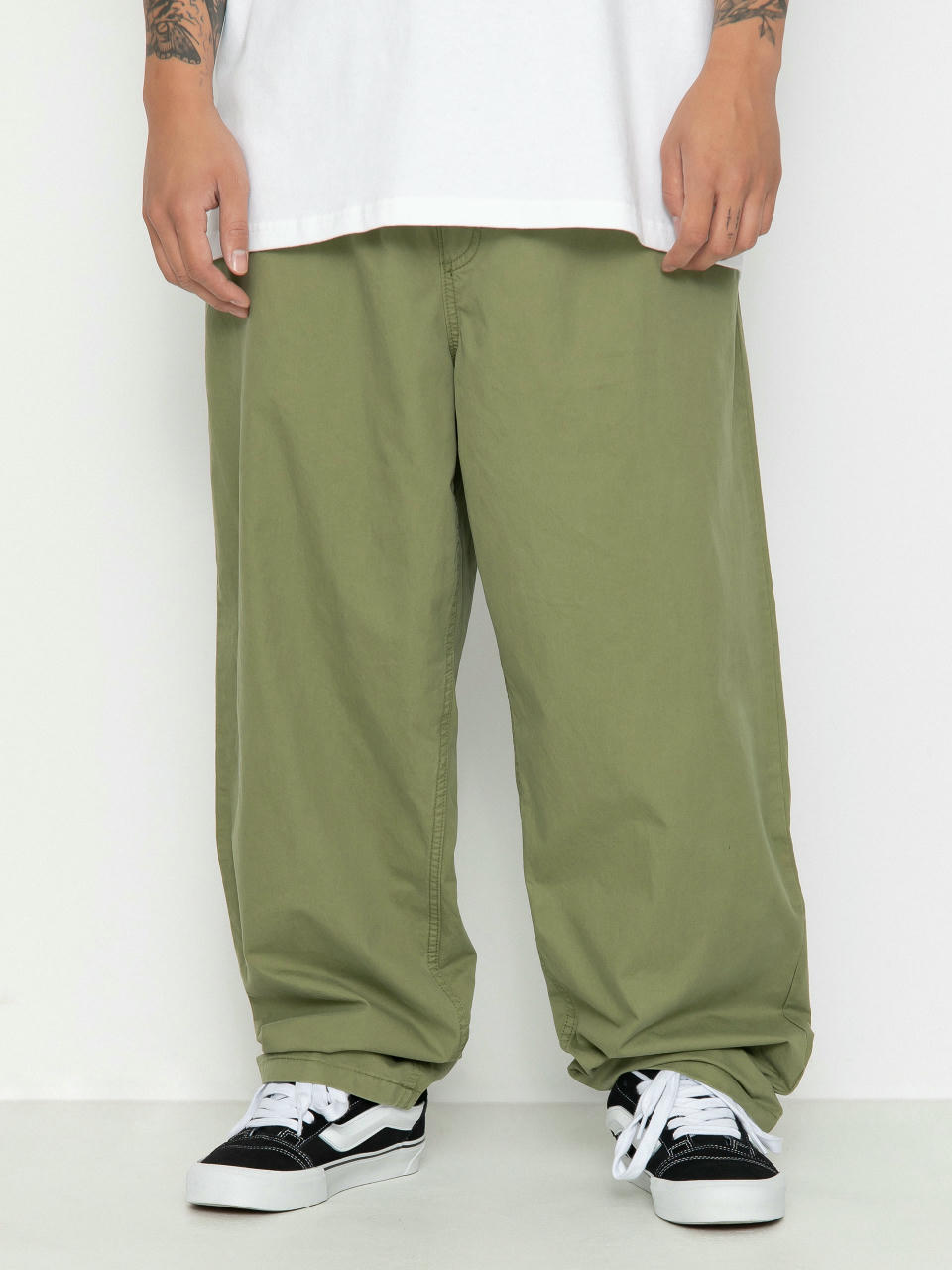 Spodnie Vans Range Baggy Tapered Elastic Waist (loden green)