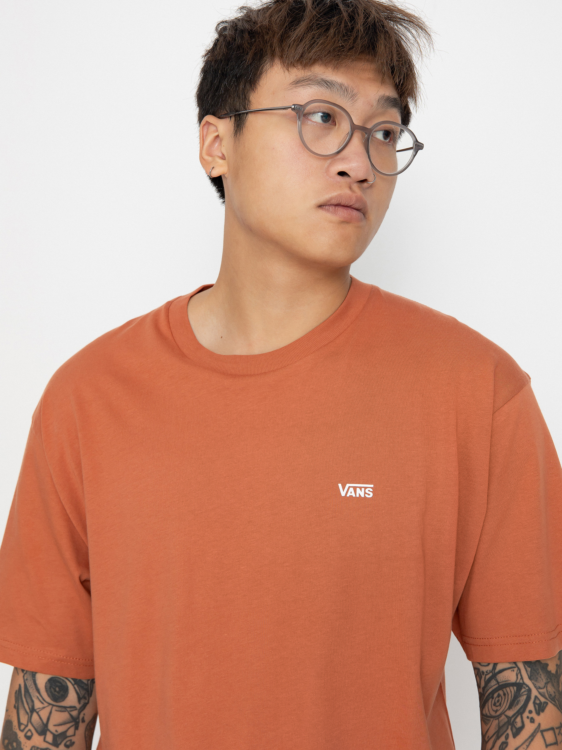 T-shirt Vans Left Chest Logo (auburn)