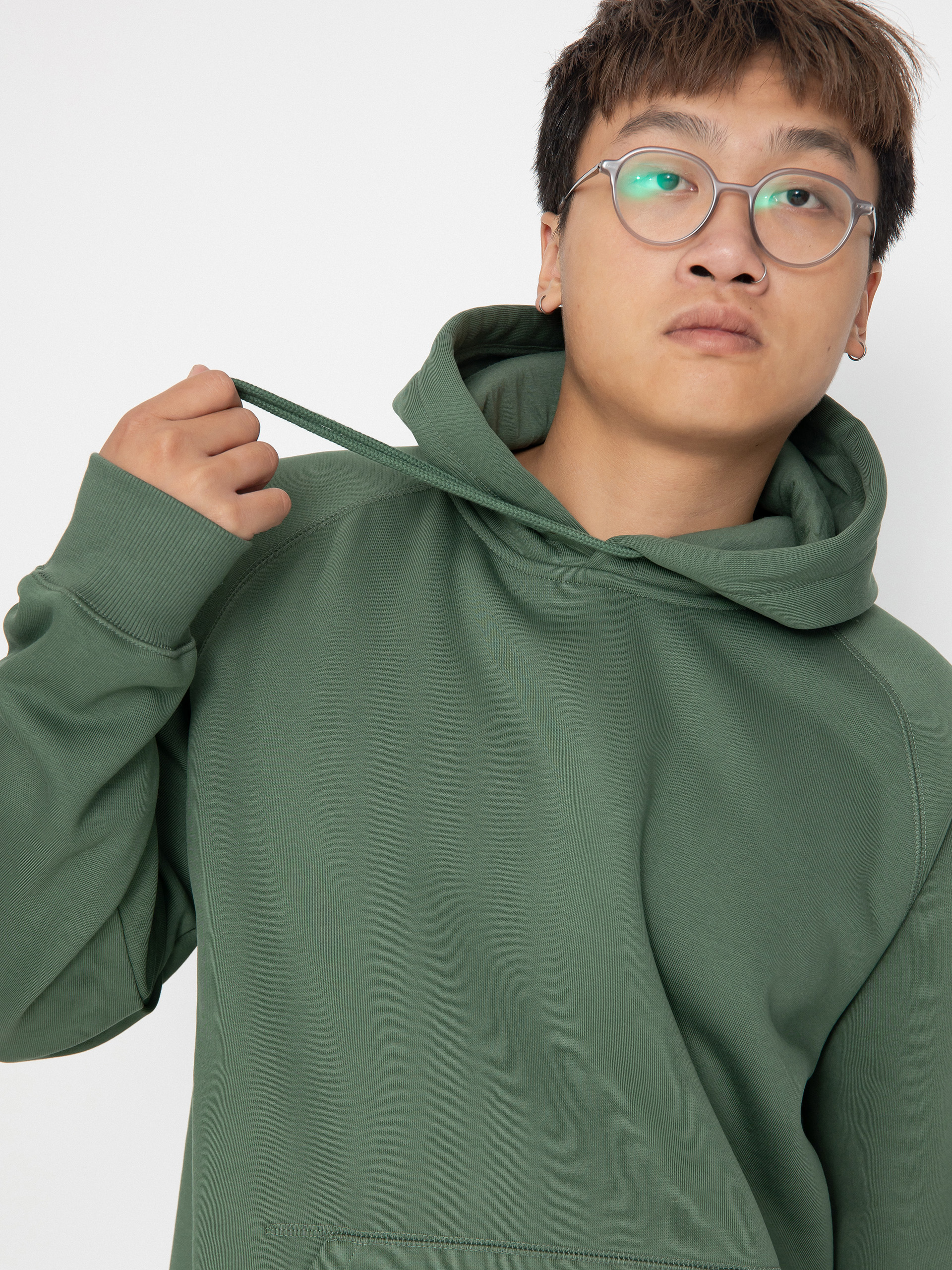 Bluza z kapturem Carhartt WIP Chase HD (duck green/gold)