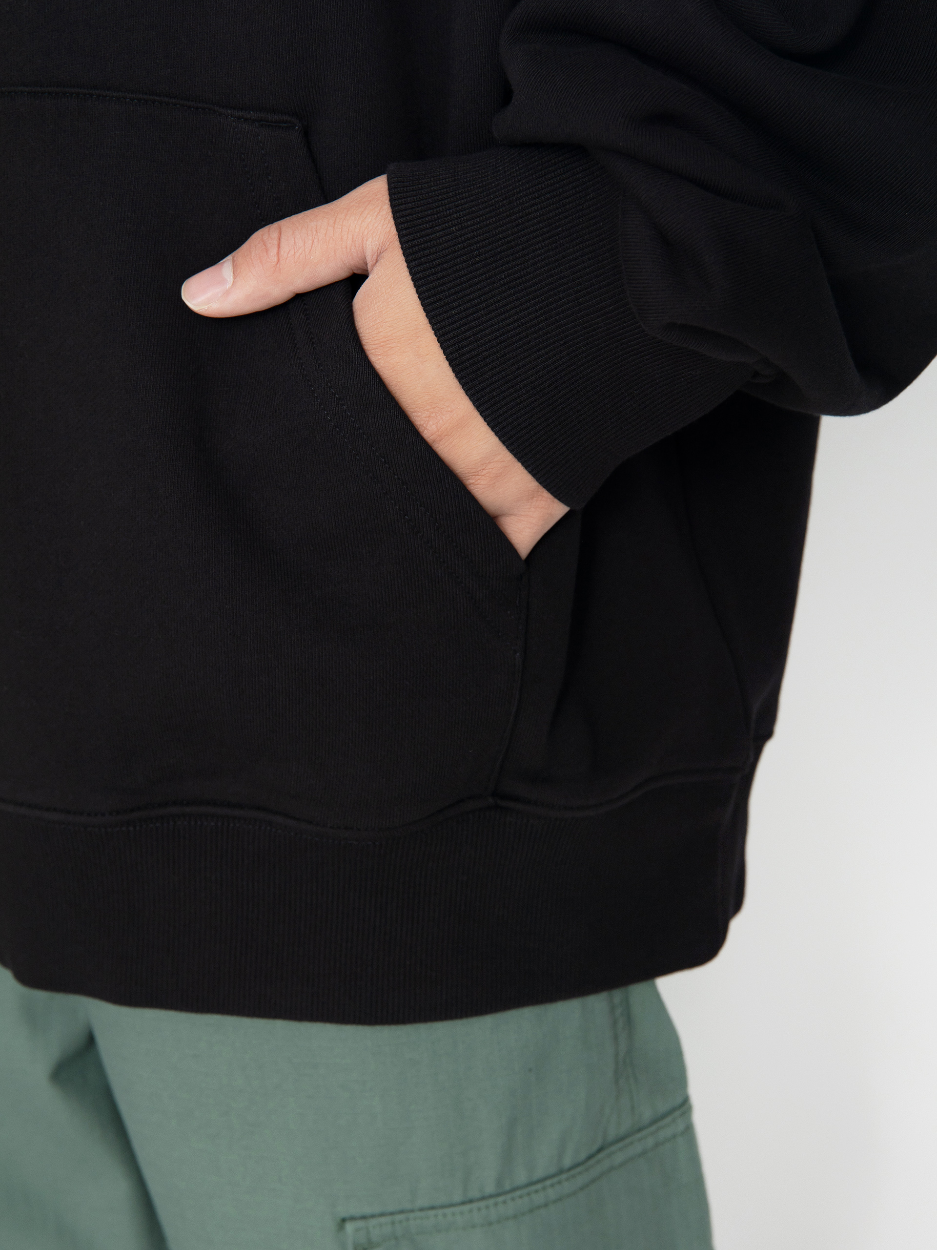 Bluza z kapturem Carhartt WIP Stamp HD (black/white)