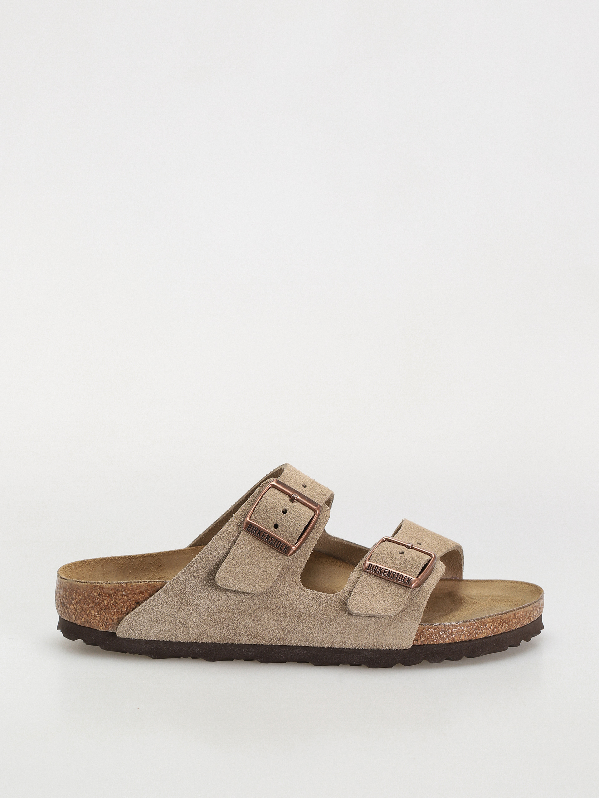 Klapki Birkenstock Arizona Suede Leather Narrow Wmn (taupe)