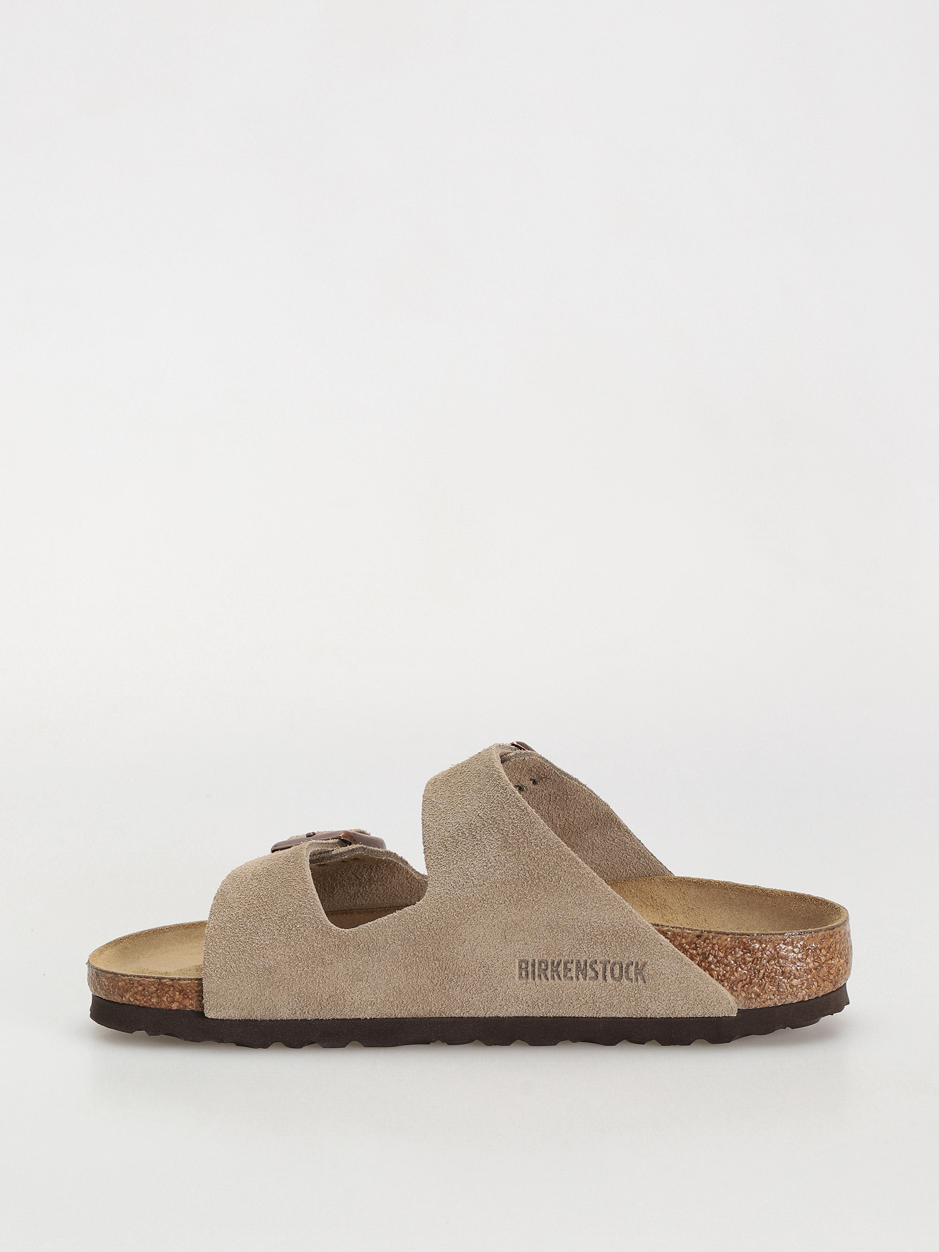 Klapki Birkenstock Arizona Suede Leather Narrow Wmn (taupe)