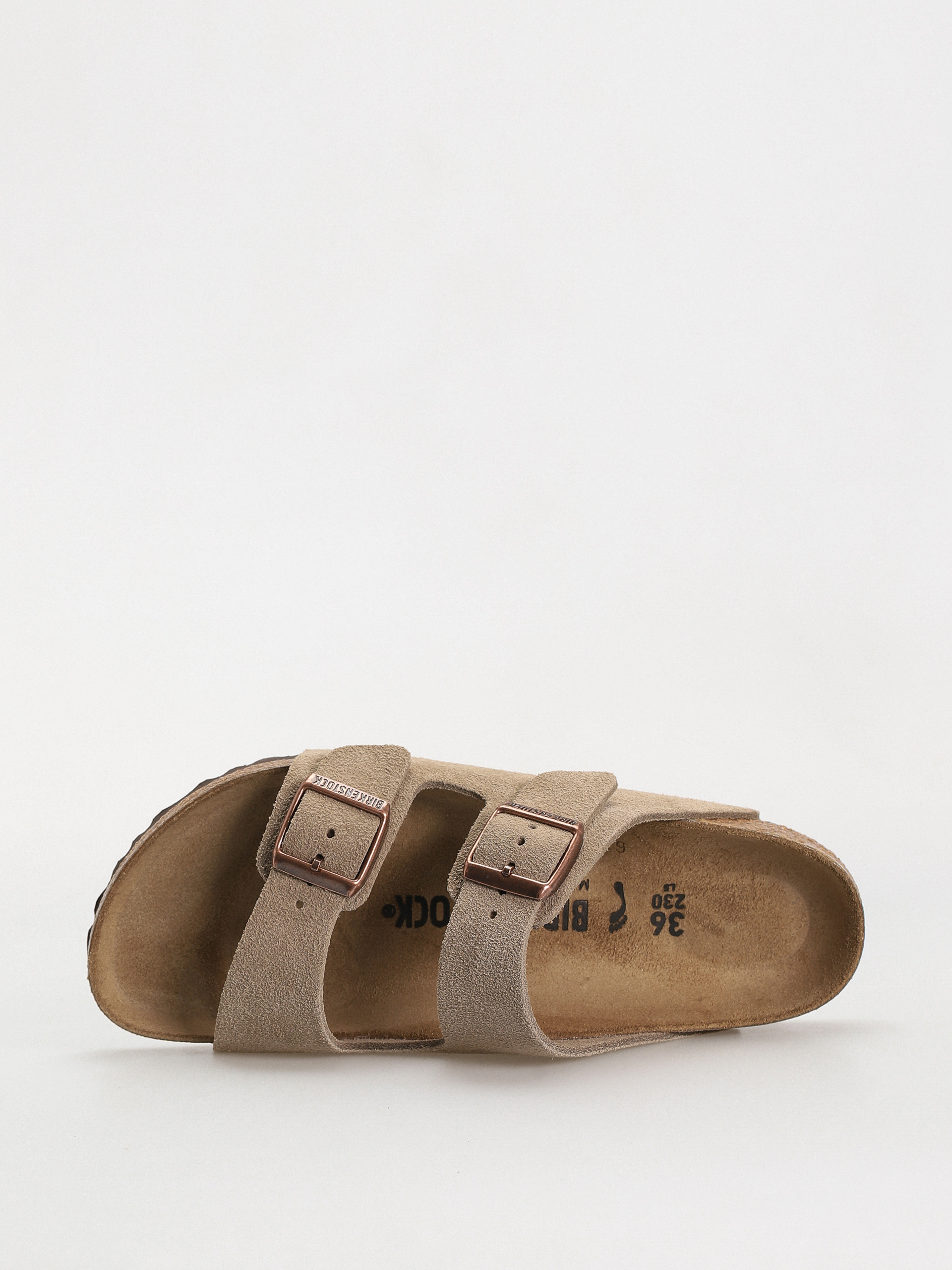 Klapki Birkenstock Arizona Suede Leather Narrow Wmn (taupe)