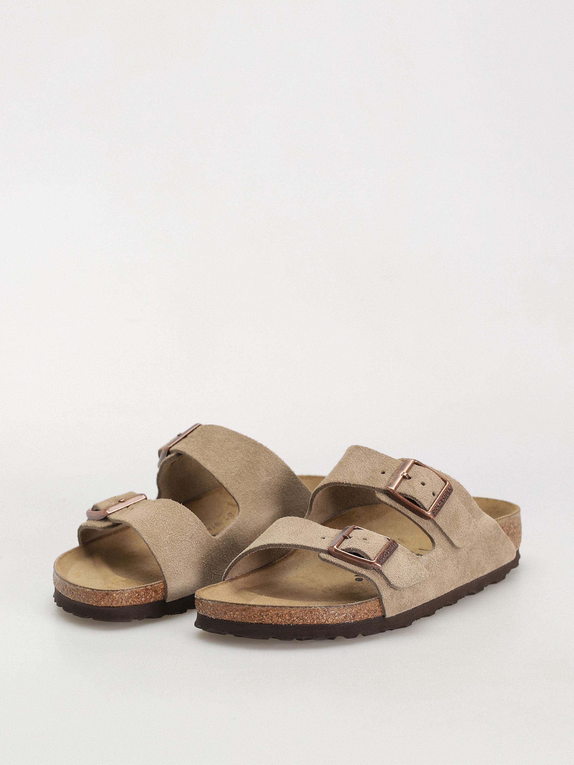 Klapki Birkenstock Arizona Suede Leather Narrow Wmn (taupe)