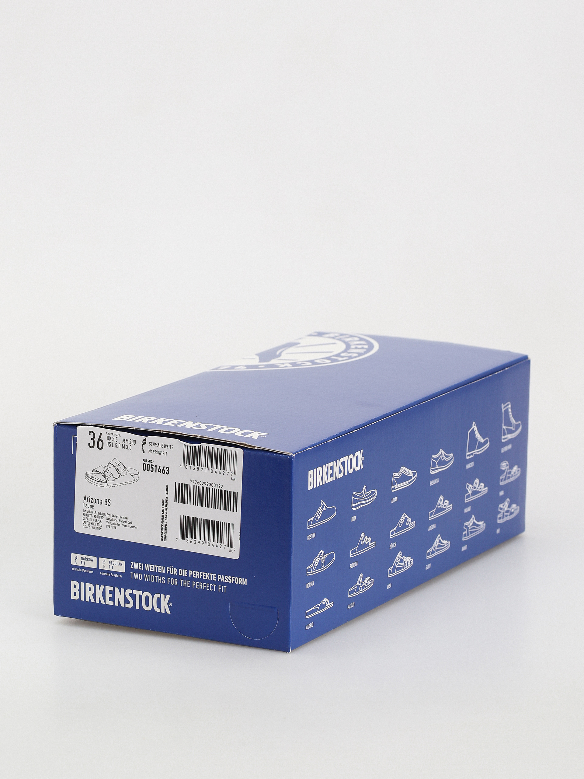 Klapki Birkenstock Arizona Suede Leather Narrow Wmn (taupe)