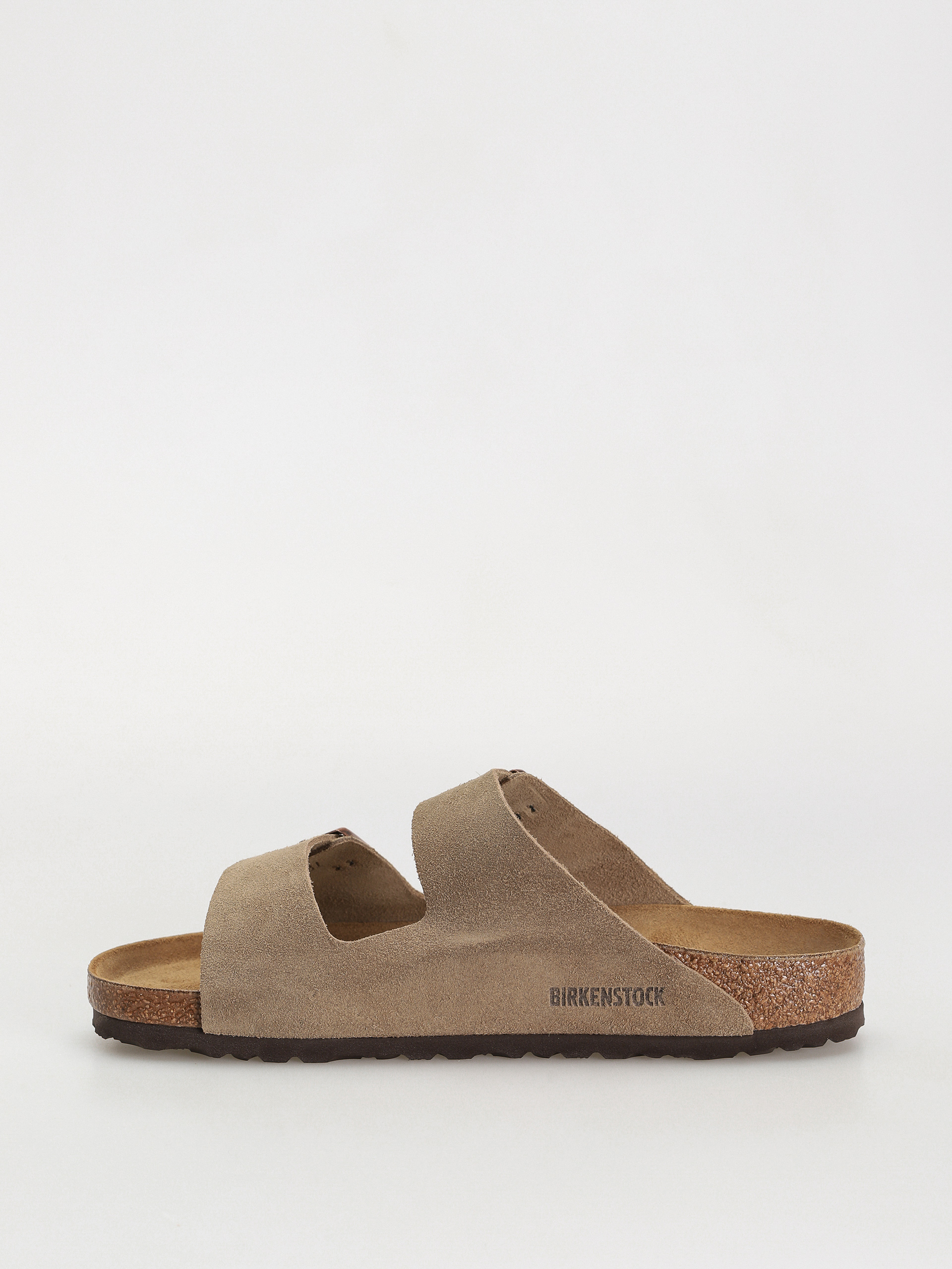 Klapki Birkenstock Arizona Suede Leather Regular (taupe)