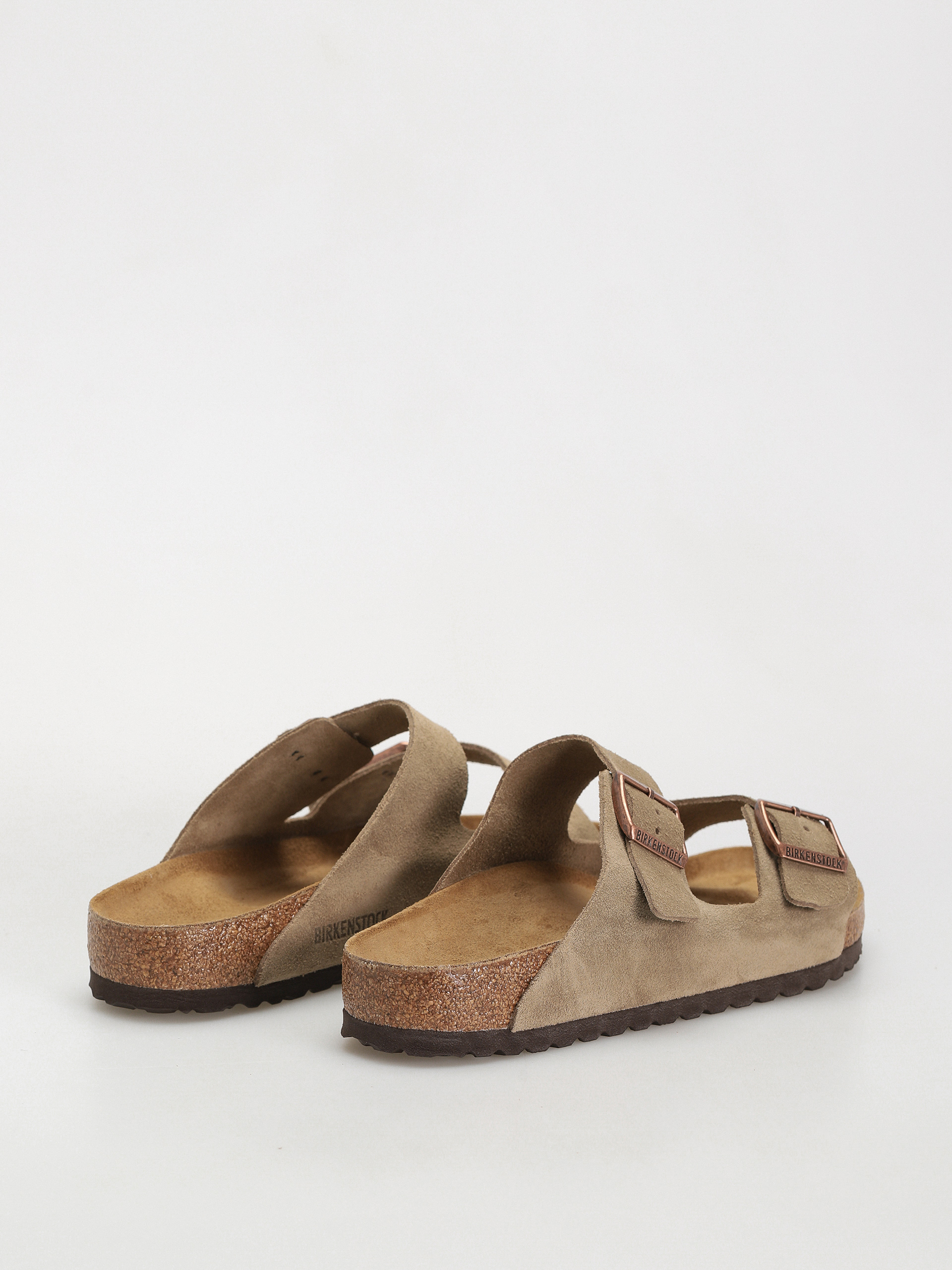 Klapki Birkenstock Arizona Suede Leather Regular (taupe)