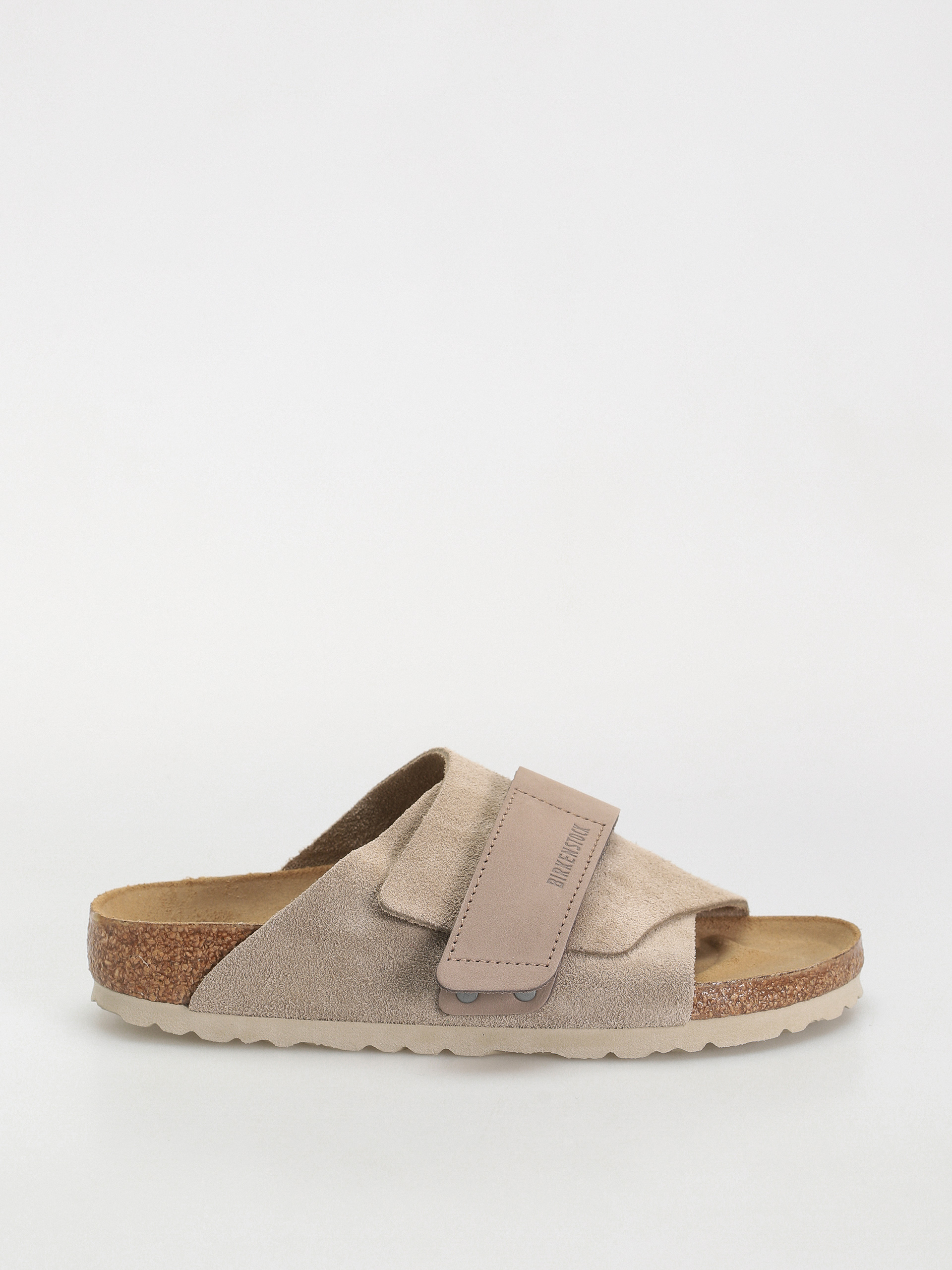Klapki Birkenstock Kyoto Nubuck Suede Leather Narrow Wmn (taupe)