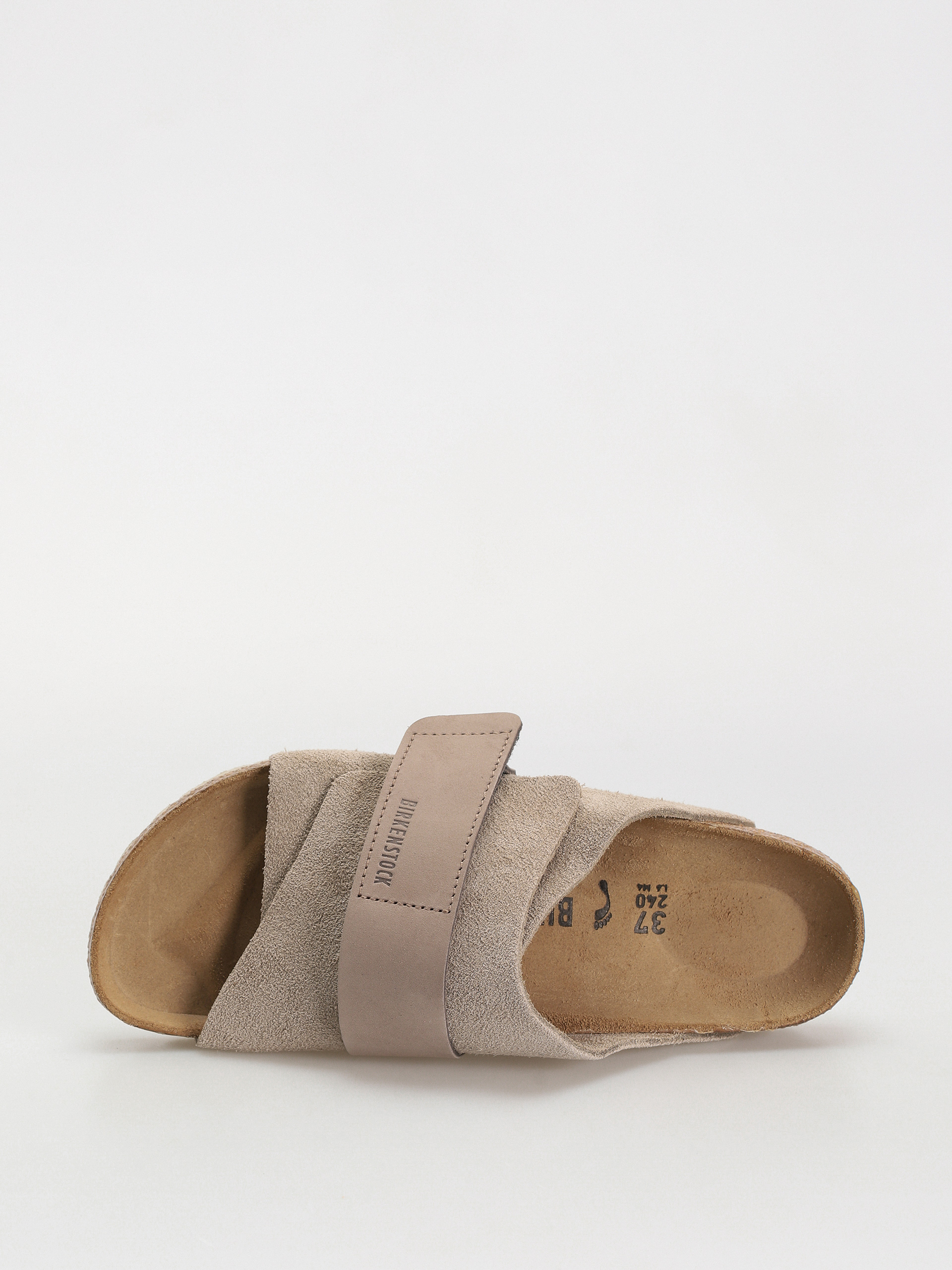 Klapki Birkenstock Kyoto Nubuck Suede Leather Narrow Wmn (taupe)