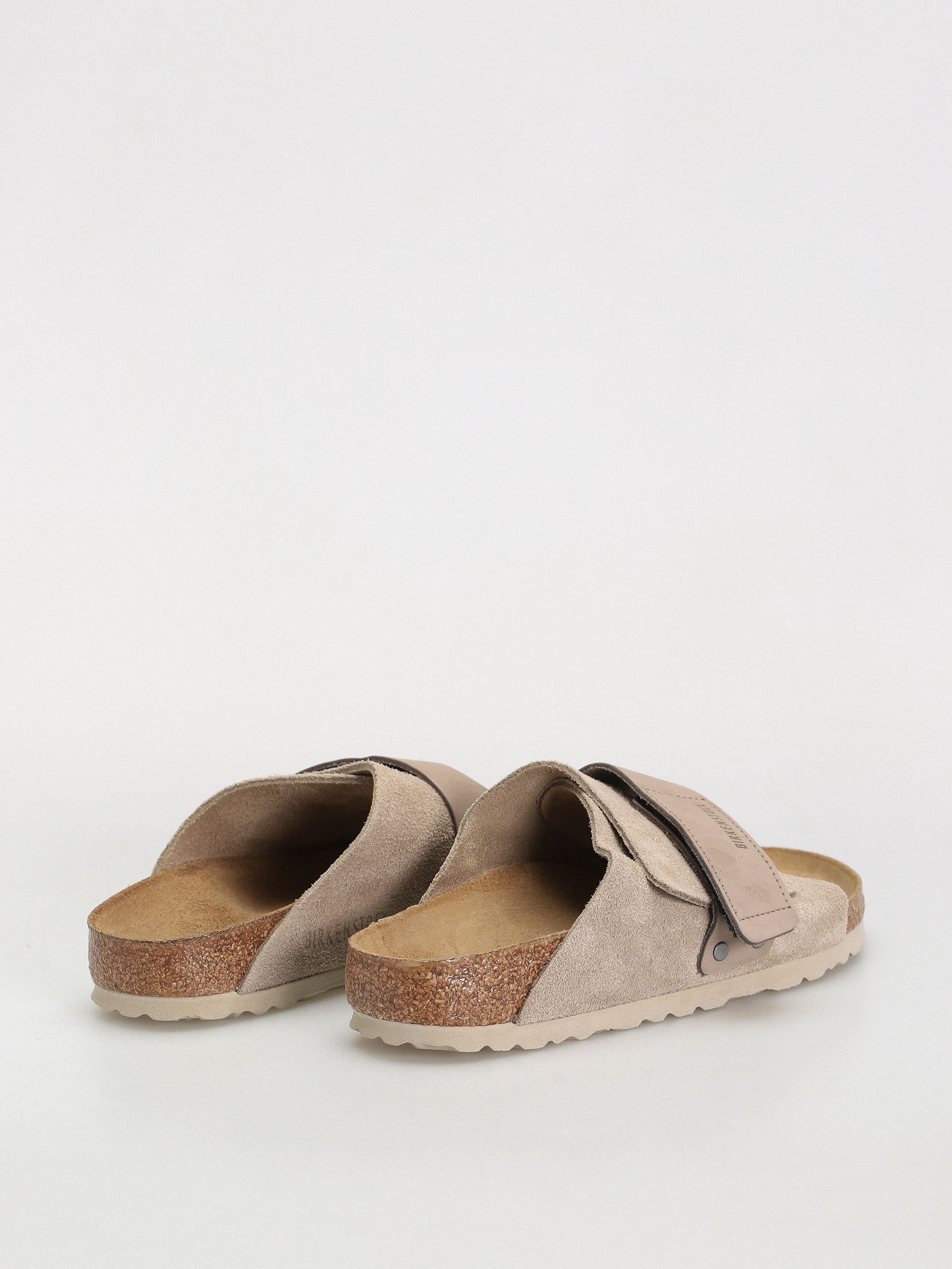 Klapki Birkenstock Kyoto Nubuck Suede Leather Narrow Wmn (taupe)