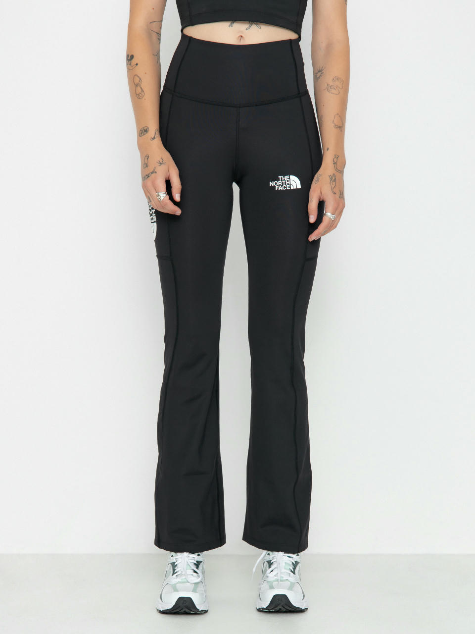 Legginsy The North Face Poly Knit Flared Wmn (tnf black)