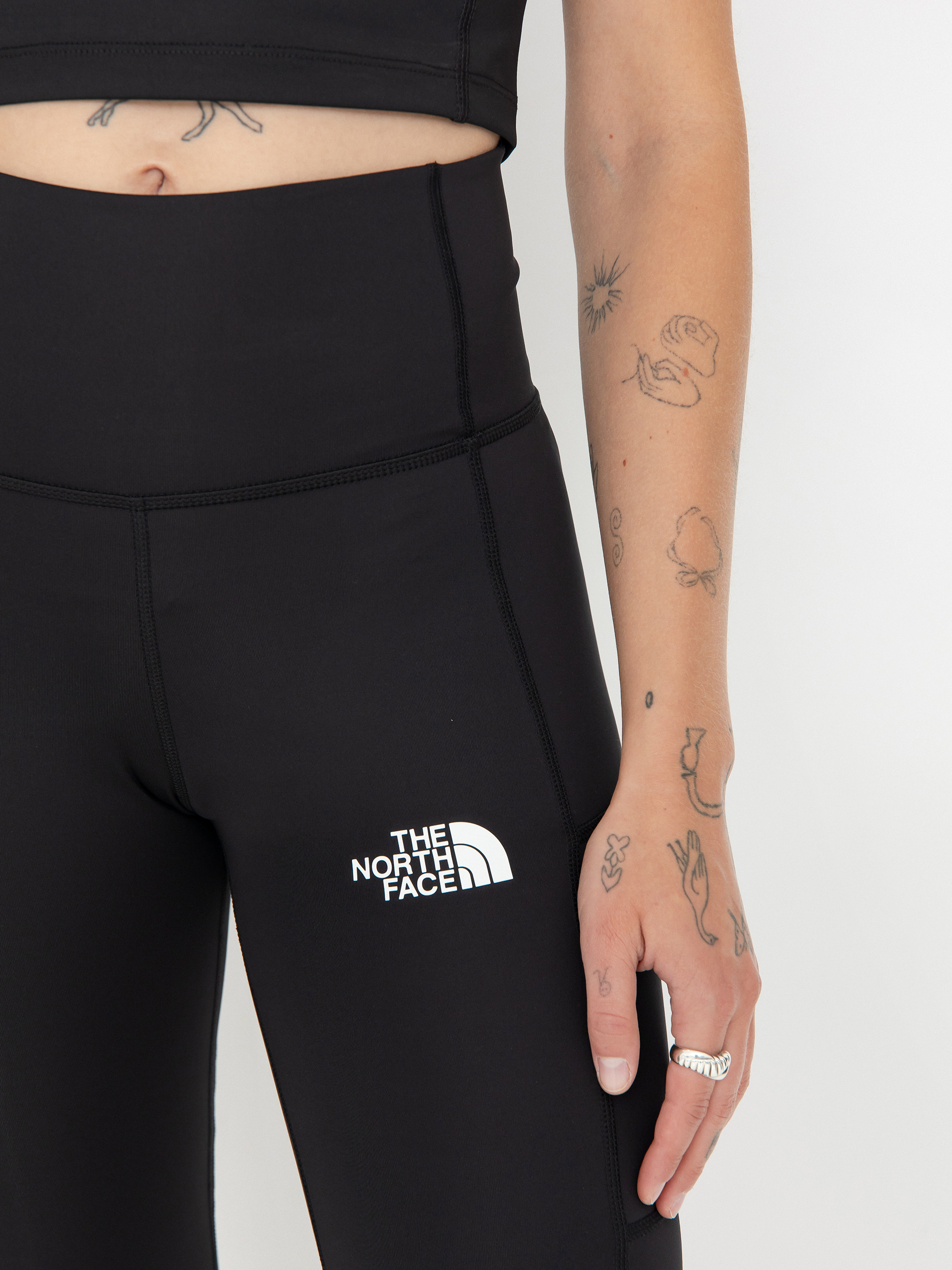 Legginsy The North Face Poly Knit Flared Wmn (tnf black)