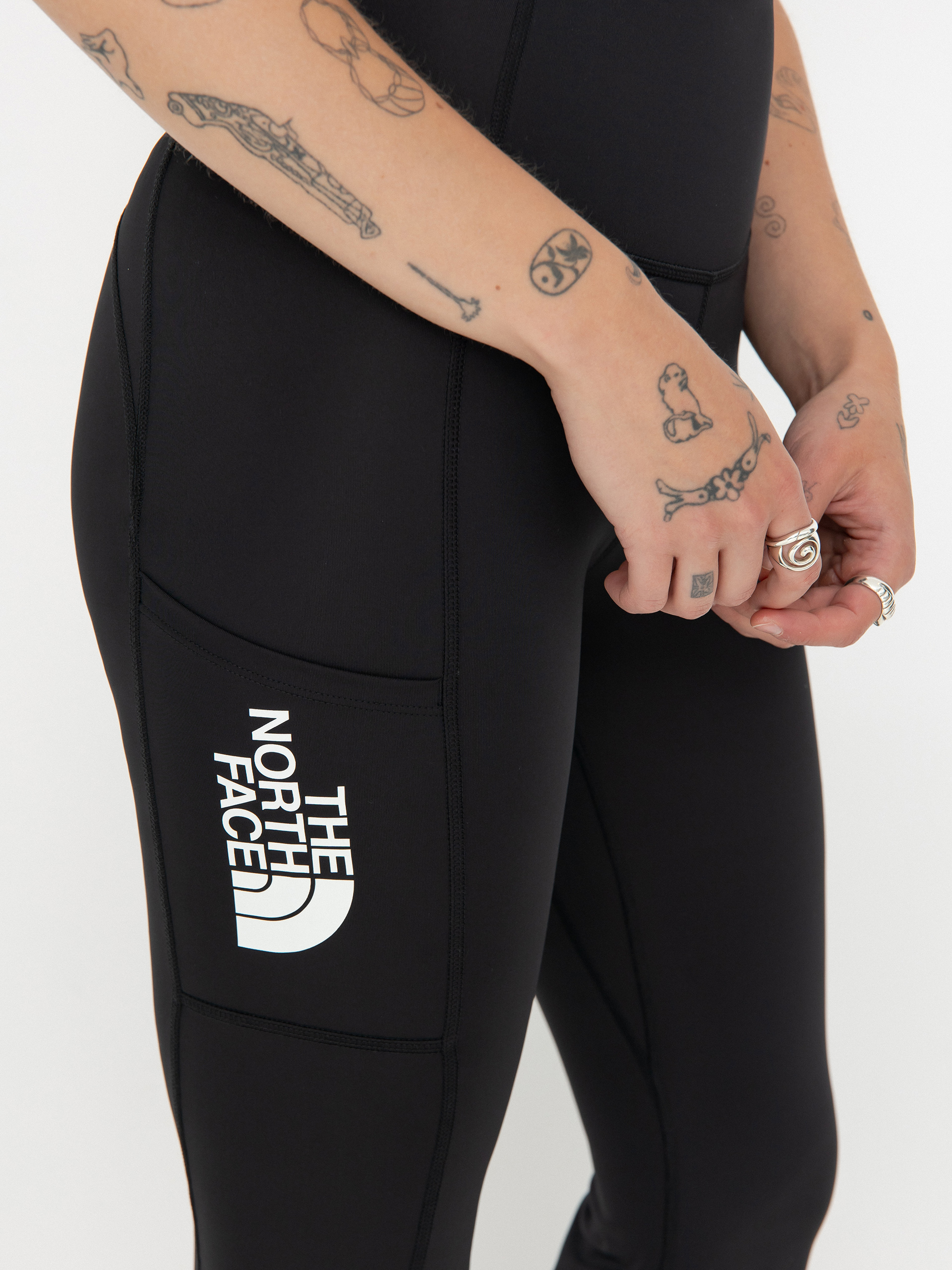 Legginsy The North Face Poly Knit Flared Wmn (tnf black)