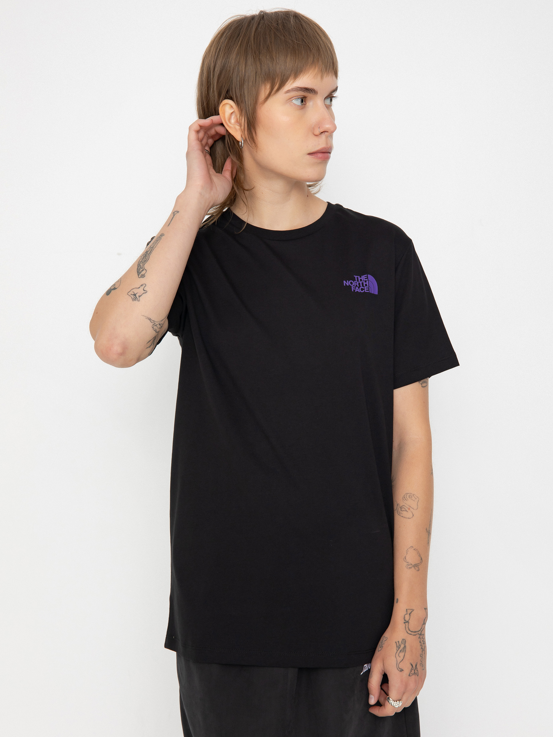 T-shirt The North Face Relaxed Redbox Graphic Infill Wmn (tnf black/peak purple 3)
