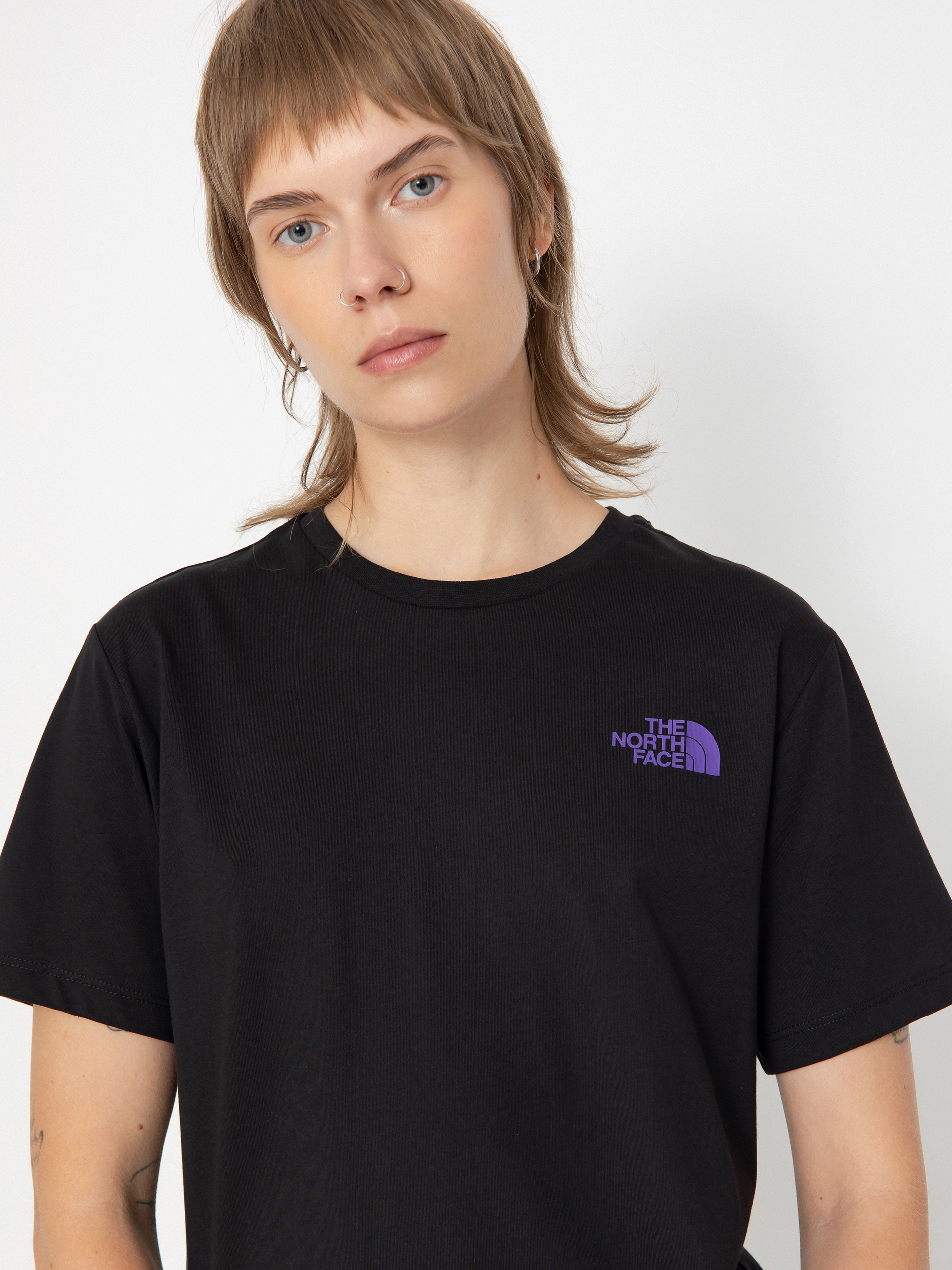 T-shirt The North Face Relaxed Redbox Graphic Infill Wmn (tnf black/peak purple 3)