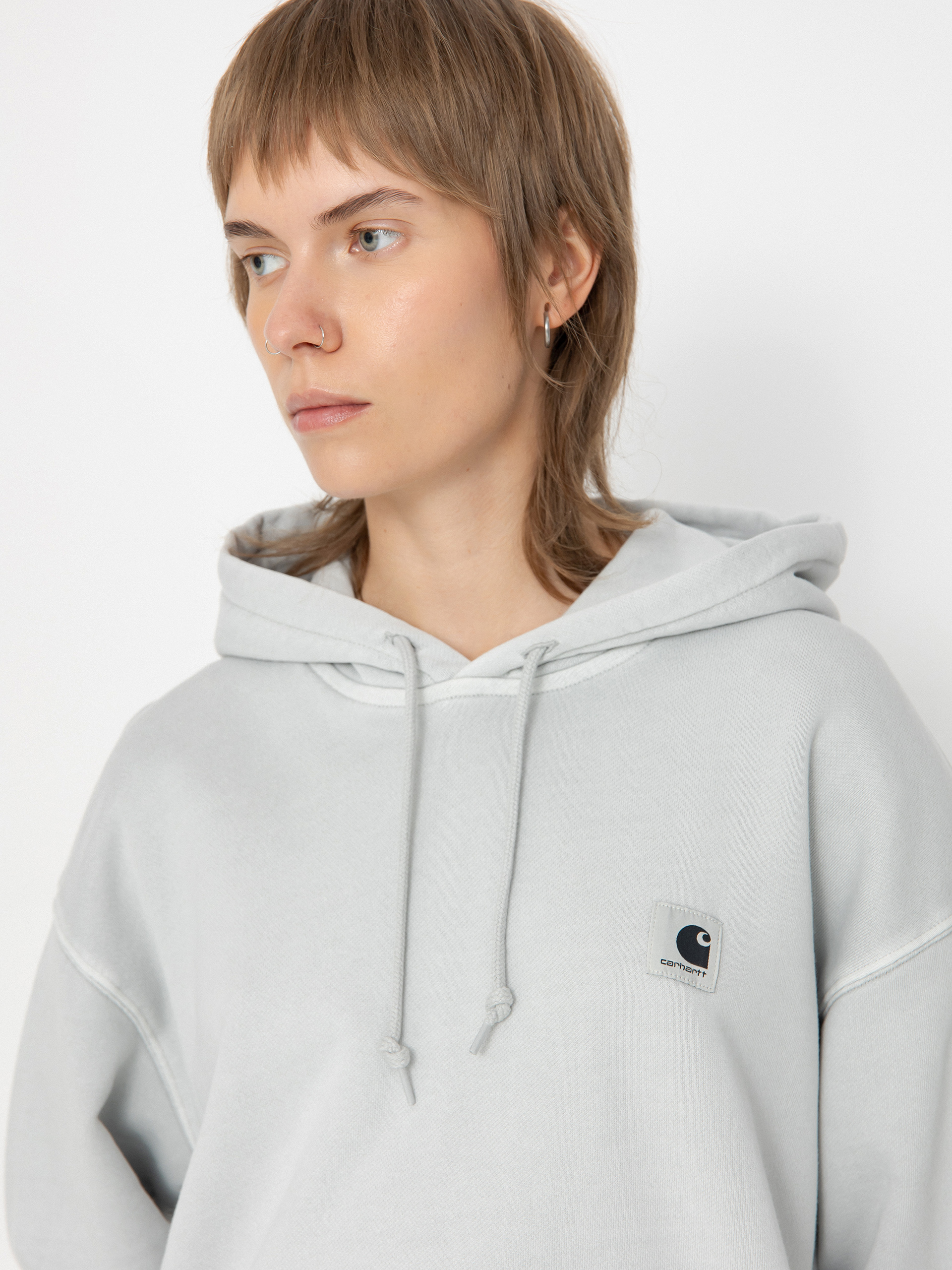 Bluza z kapturem Carhartt WIP Nelson HD Wmn (sonic silver)