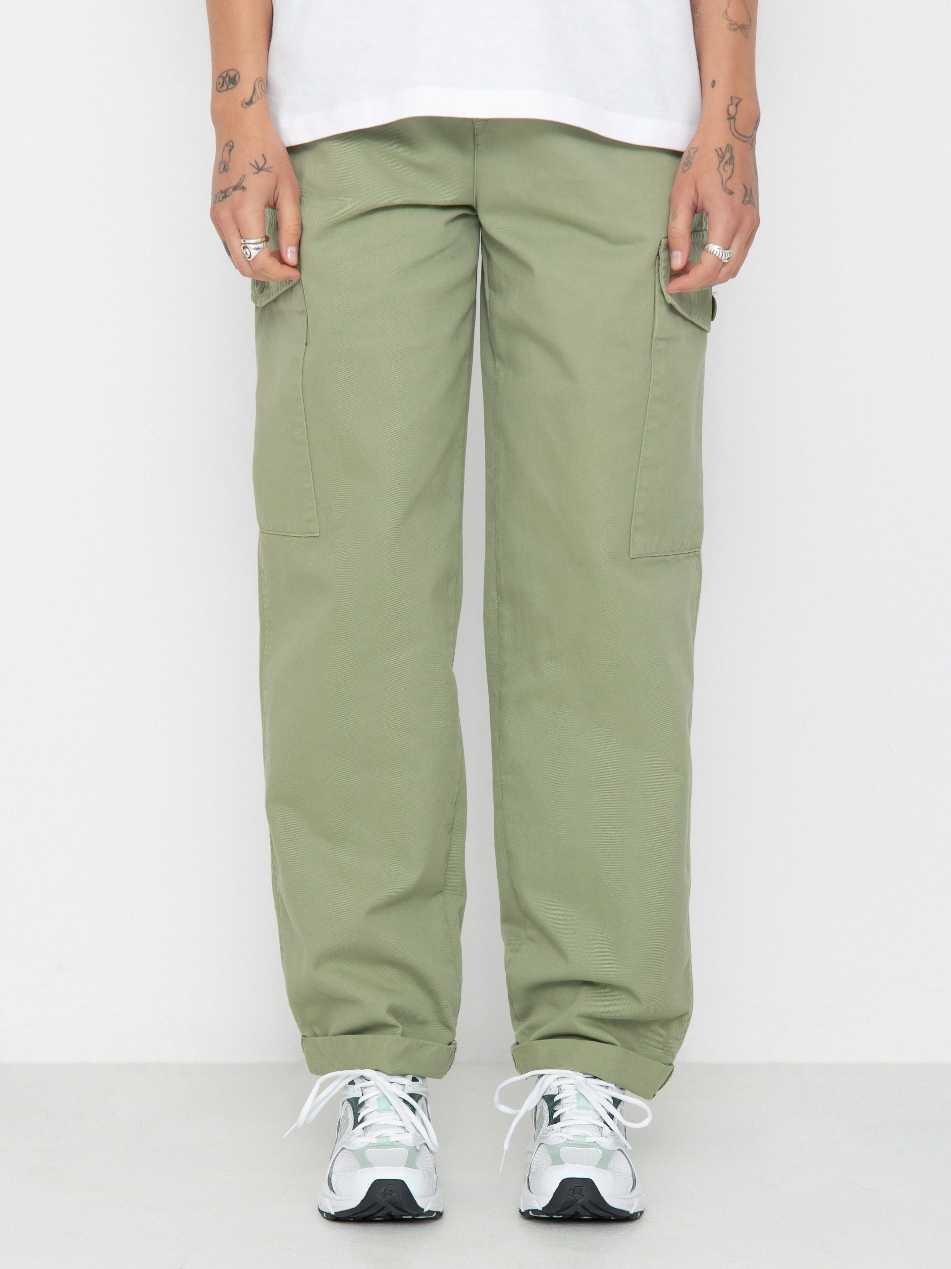 Spodnie Carhartt WIP Collins Wmn (misty green)