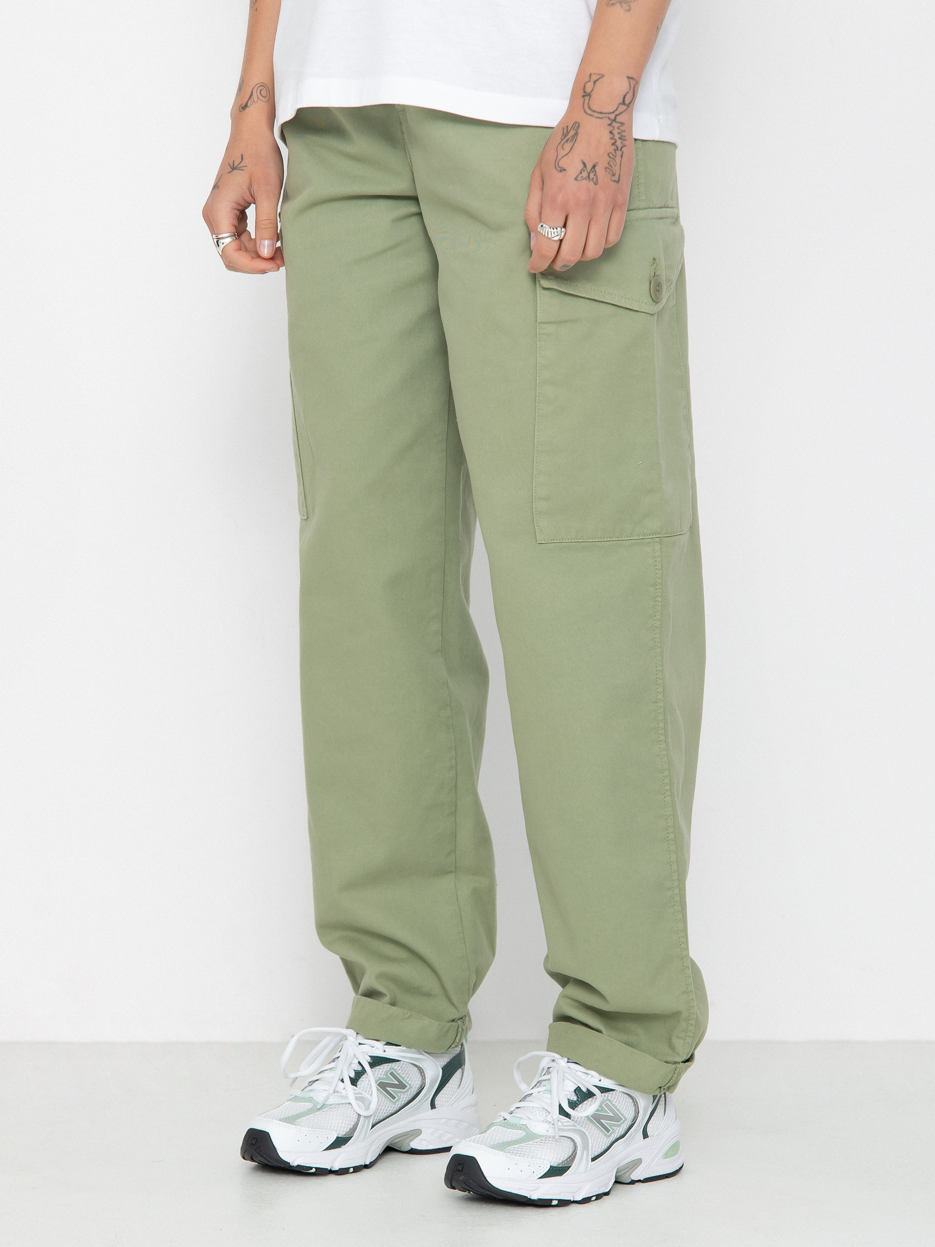 Spodnie Carhartt WIP Collins Wmn (misty green)