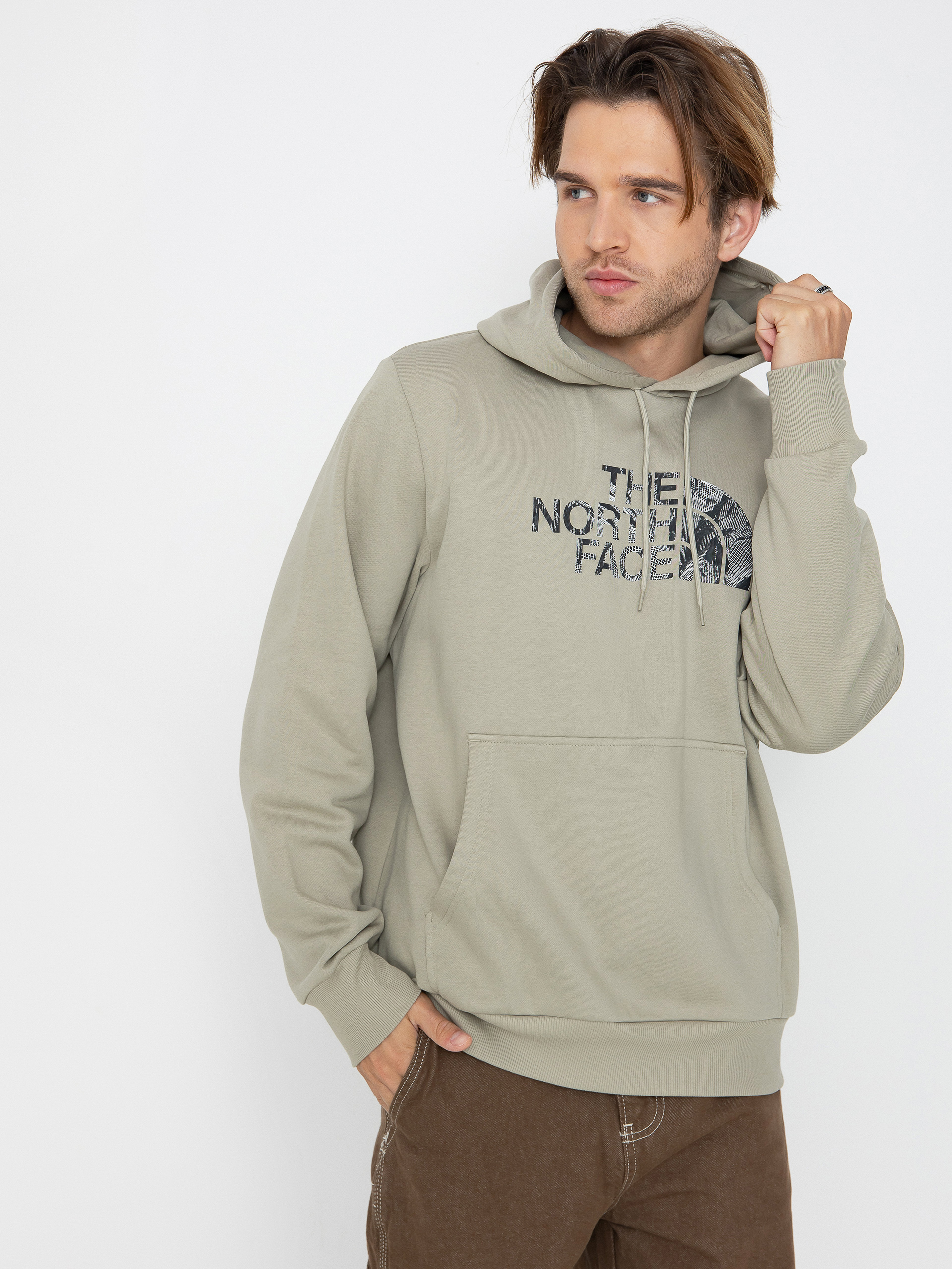 Bluza z kapturem The North Face Easy Graphic Infill HD (clay grey/tnf black 3d)